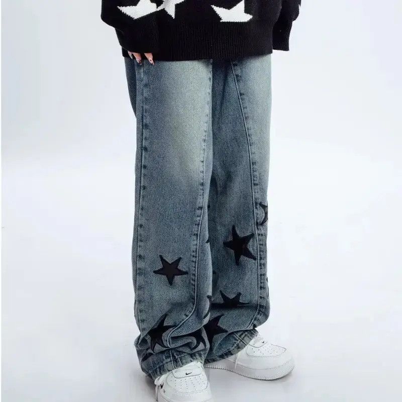 Japanese Brand Retro loose straight leg casual jeans Size US 30 / EU 46 - 1 Thumbnail