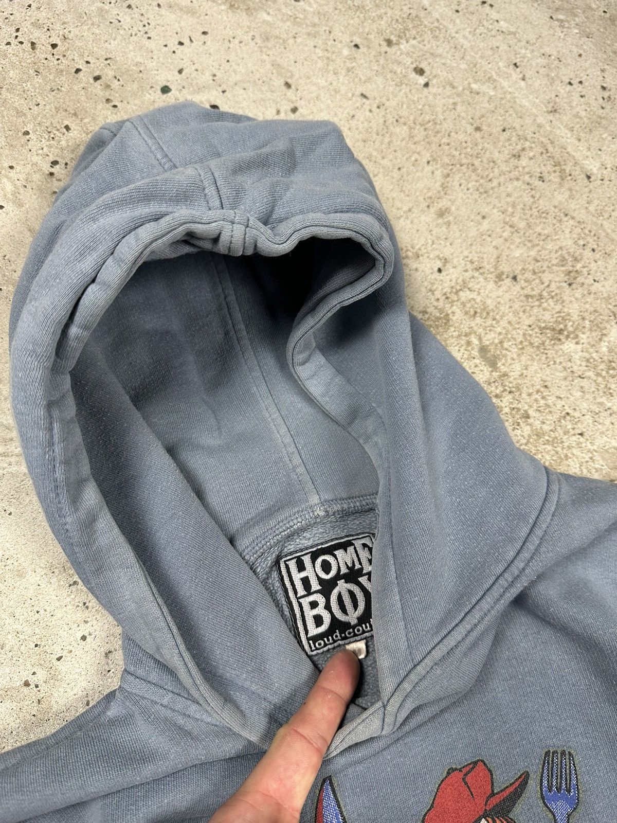 HOMME BOY CO. × Hook-Ups × Rap Tees Vintage 90s Home Boy Faded Hoodie Sweatshirt Rap Hip Hop Size US M / EU 48-50 / 2 - 6 Thumbnail