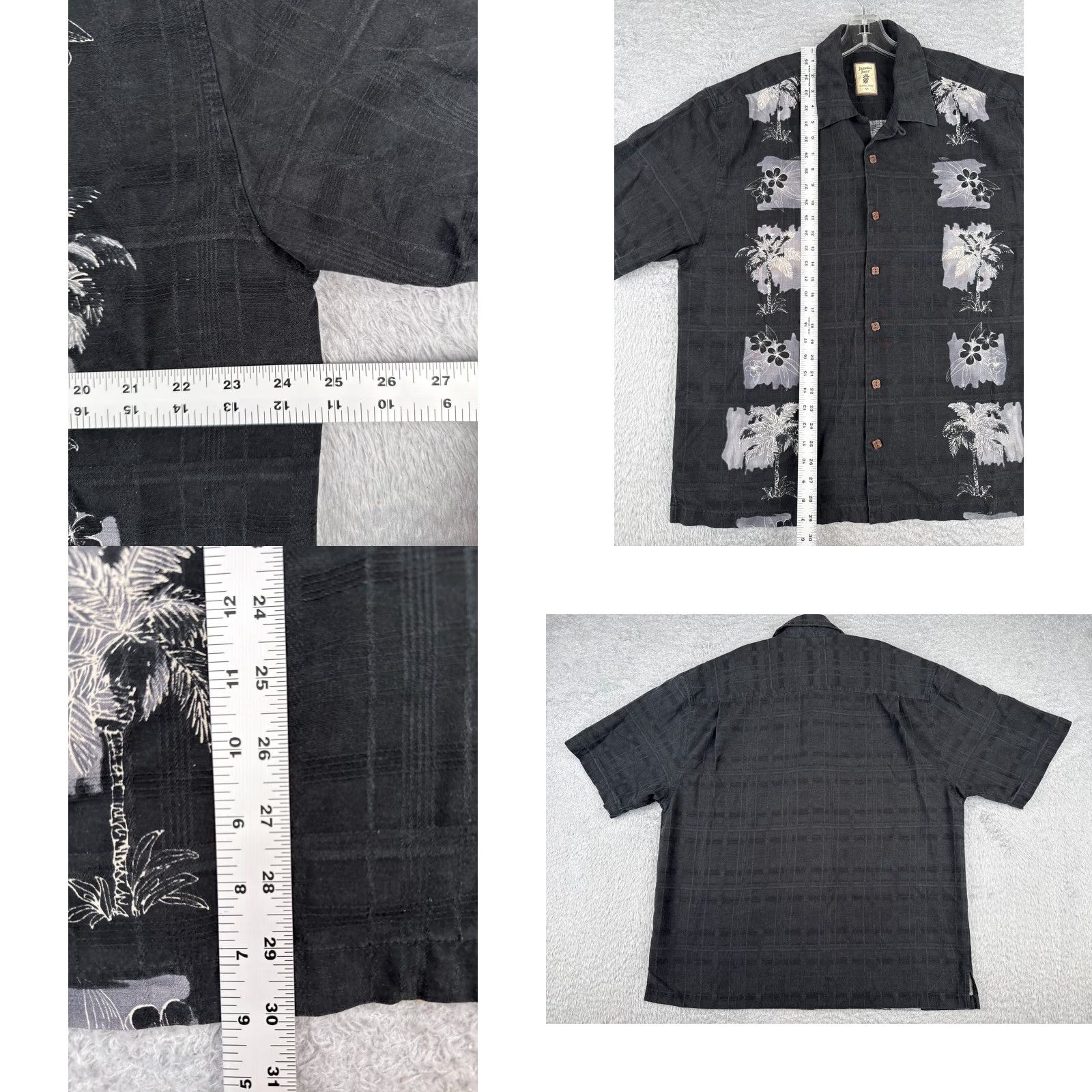 Vintage Jamaica Jaxx Black Floral Hawaiian Shirt Men XL Silk Button-Up Casual Size US XL / EU 56 / 4 - 8 Thumbnail