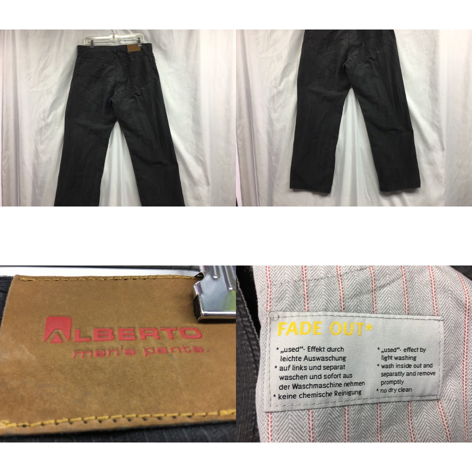 Vintage Alberto Jeans Mens black Denim Straight Pants Lose Fit casual mens 34x29 Size US 34 / EU 50 - 8 Thumbnail