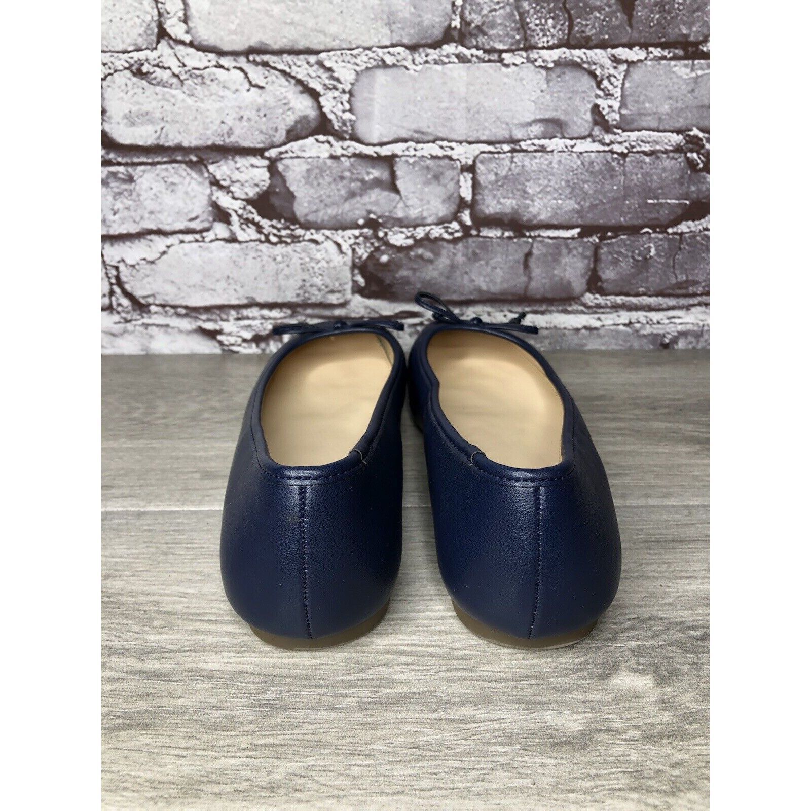 Liz Claiborne Liz Claiborne Memory Foam Navy Blue Leather Ballet Flats Wom Size US 8.5 / IT 38.5 - 4 Thumbnail