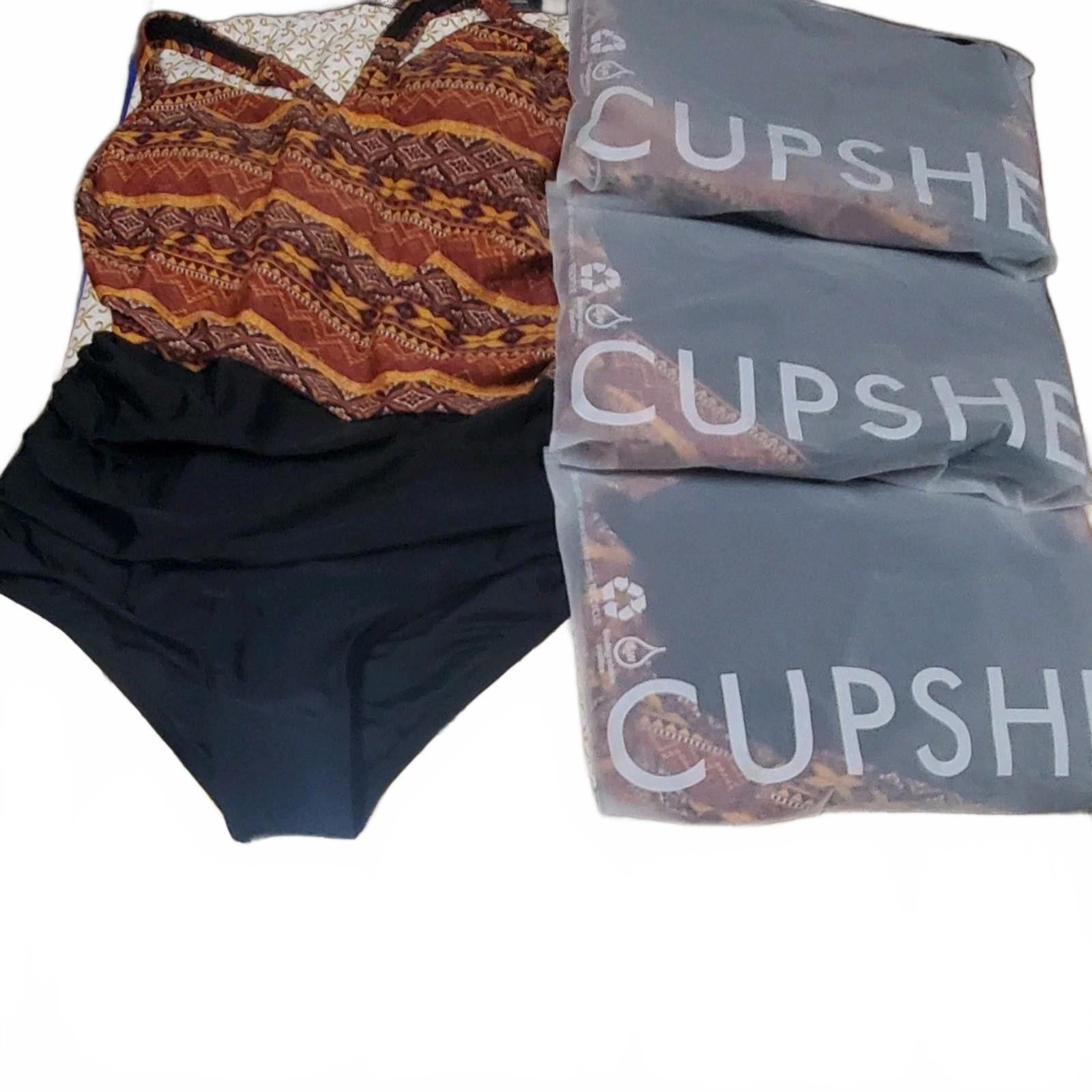 Other Black One-Piece Swimsuit Mesh Inserts Cupshe 1X Size ONE SIZE - 2 Thumbnail