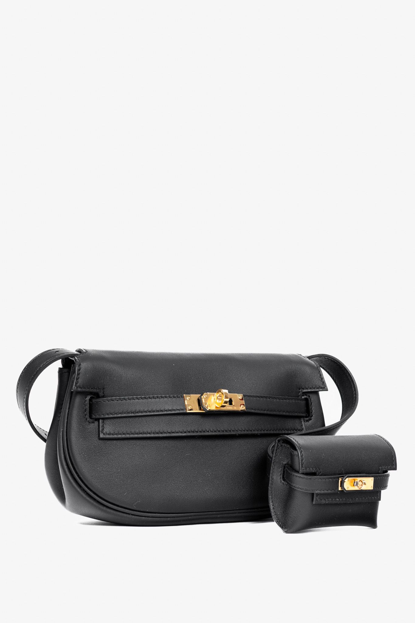 Hermes Hermes Kelly Moove Black Swift Leather GHW Shoulder Bag Size ONE SIZE - 2 Thumbnail
