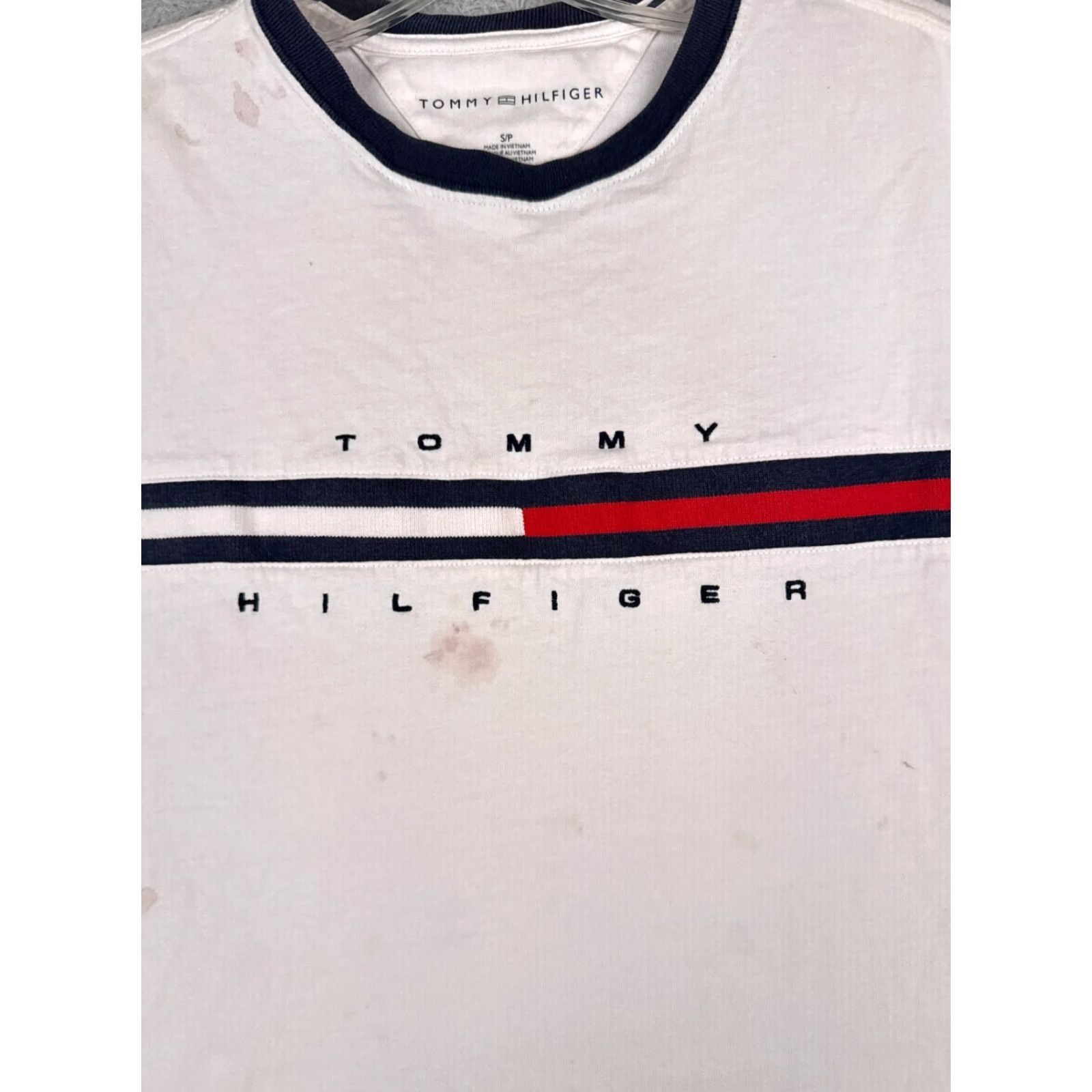 Tommy Hilfiger Tommy Hilfiger Shirt Men S White Crew Neck Short Sleeve Cotton Logo Mens Size US S / EU 44-46 / 1 - 6 Thumbnail