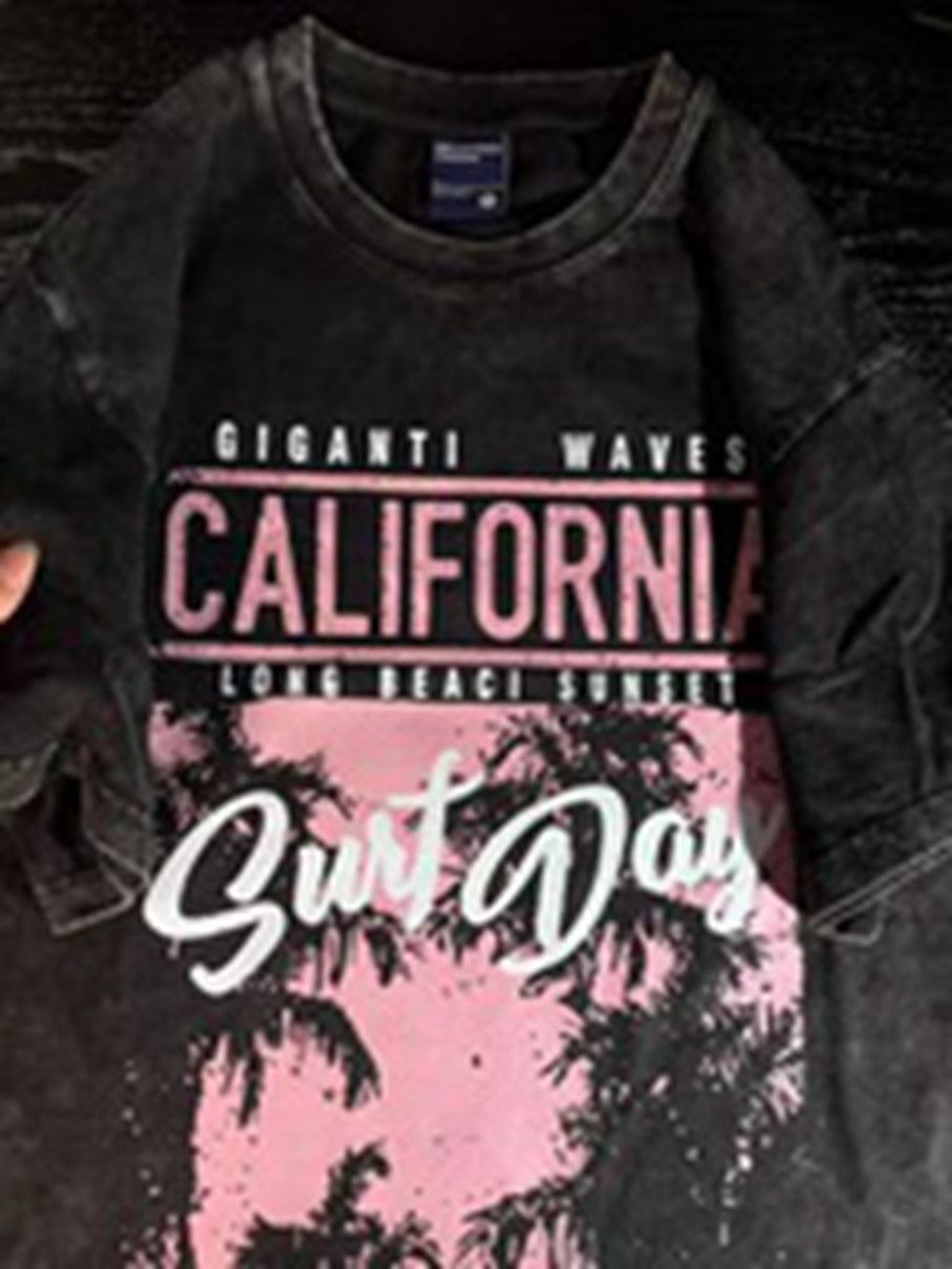 Vintage Summer American retro washed T-shirt Size L / US 10 / IT 46 - 1 Thumbnail