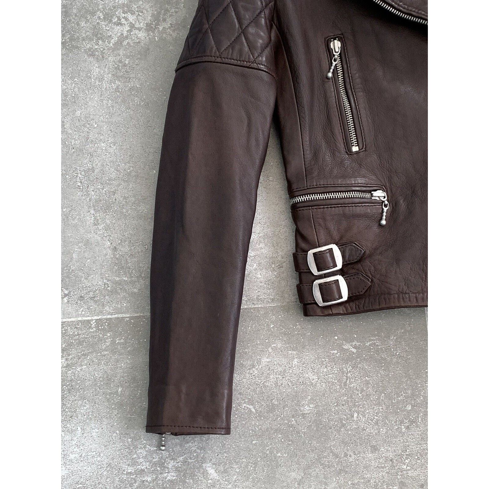 Allsaints Women ALL SAINTS Armstead Leather Biker Jacket XXS UK 4 US 0 Size XXS / US 00 / IT 34 - 10 Thumbnail