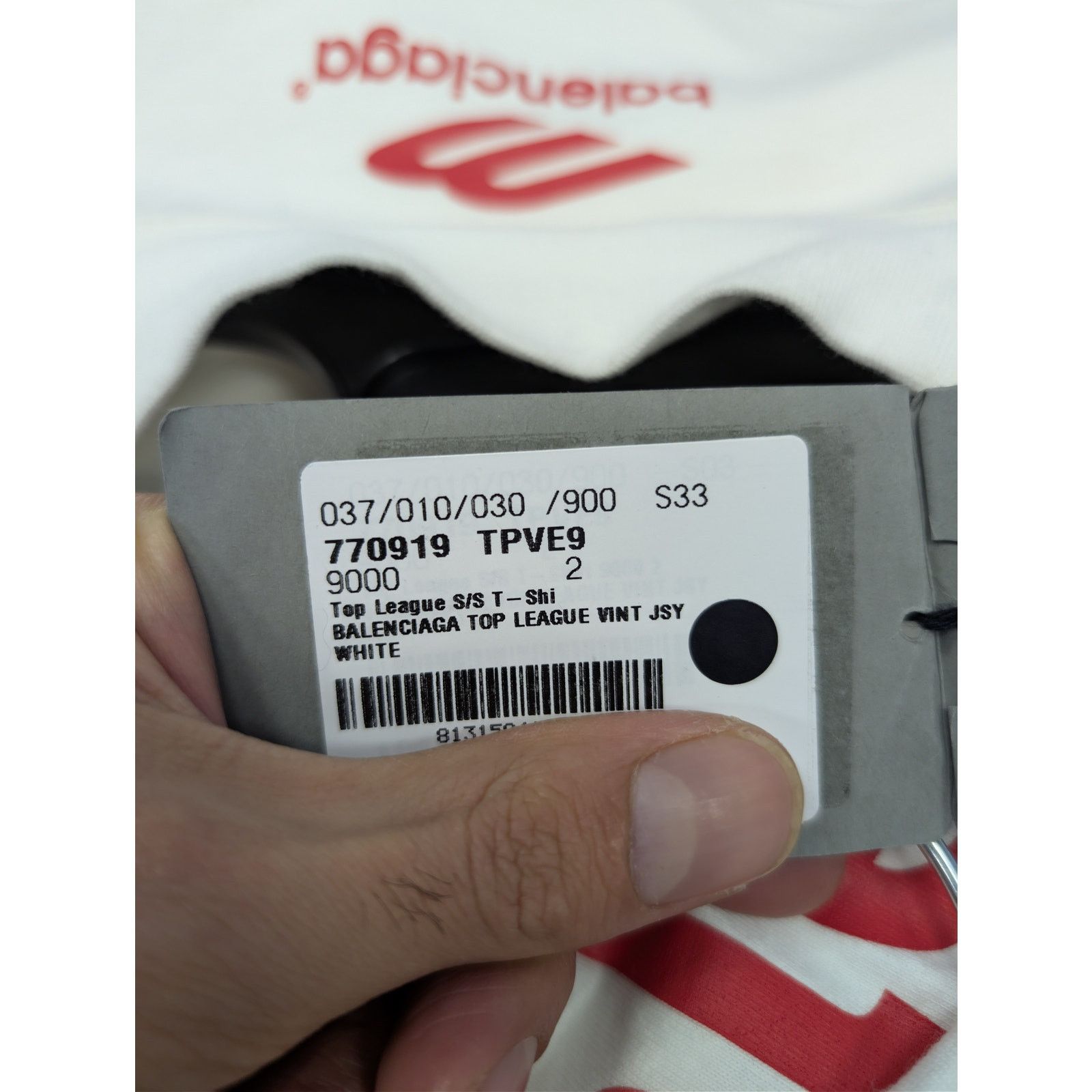 Balenciaga o1rshd1 Top League Vintage Jersey Short Sleeve T-Shirt White Size US M / EU 48-50 / 2 - 22 Thumbnail