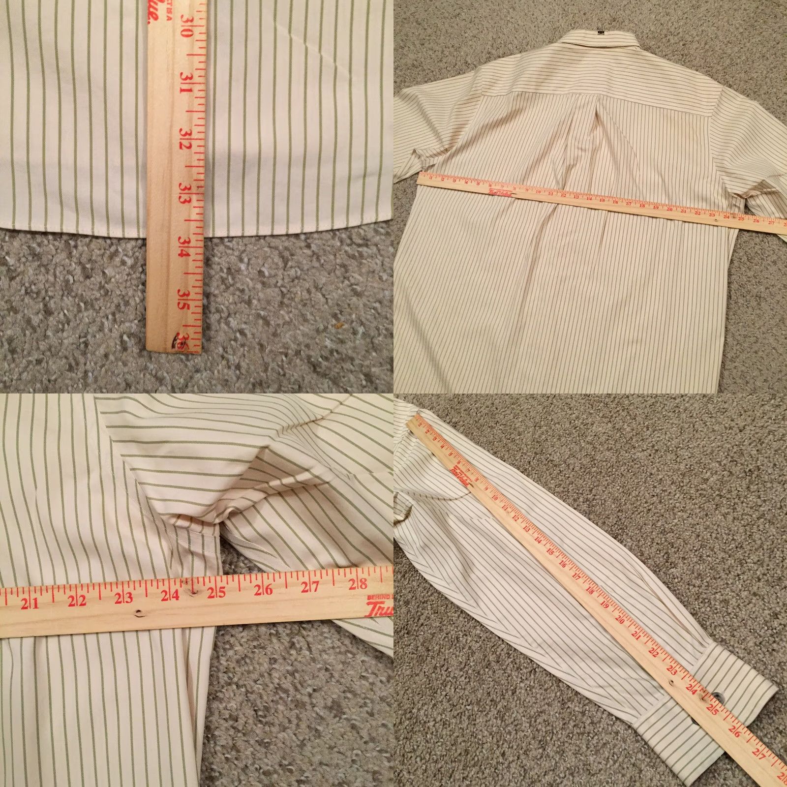Vintage Cabela's Shirt Mens Large Green Striped Long Sleeve Button Up Size US L / EU 52-54 / 3 - 8 Thumbnail