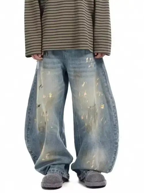 Jean Kimaya x Kouno Washed baggy ripped jeans Size US 27 - 5 Thumbnail