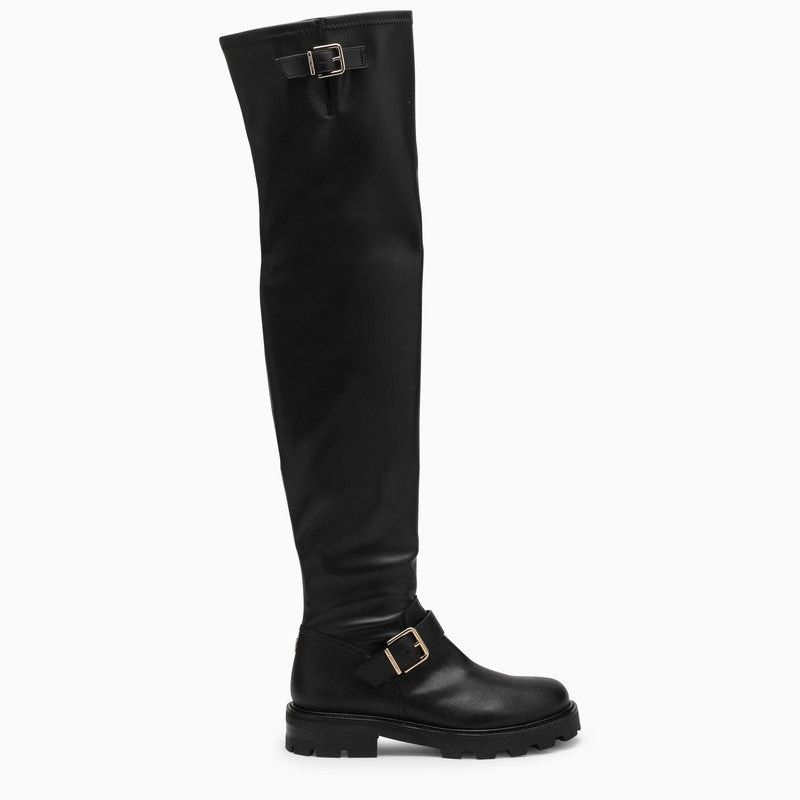 Jimmy Choo Jimmy Choo Black Biker II over-the-knee boots | Grailed