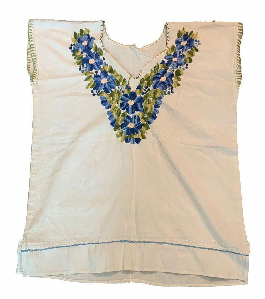 Designer New White Hand Made Embroidered Blouse L Size L / US 10 / IT 46 - 4 Thumbnail
