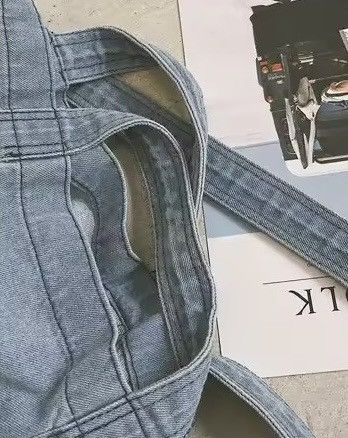 Designer × Vintage Denim Light Blue Shoulder Bag Size ONE SIZE - 5 Thumbnail
