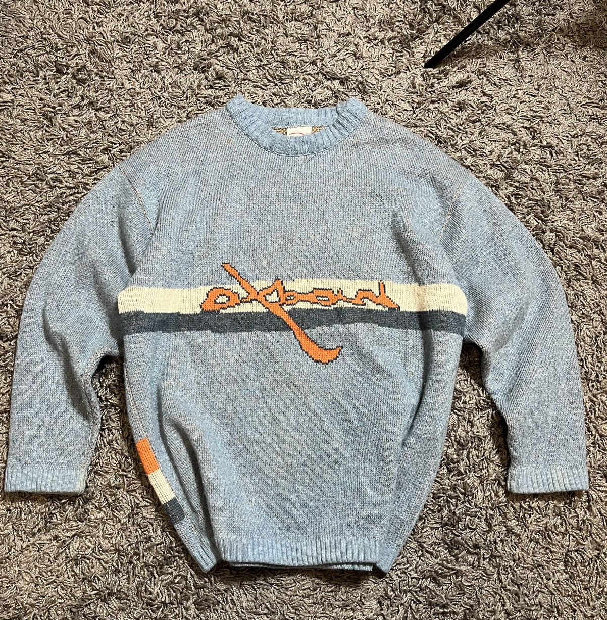 Oxbow vintage 90s both sides big logo knitted sweater