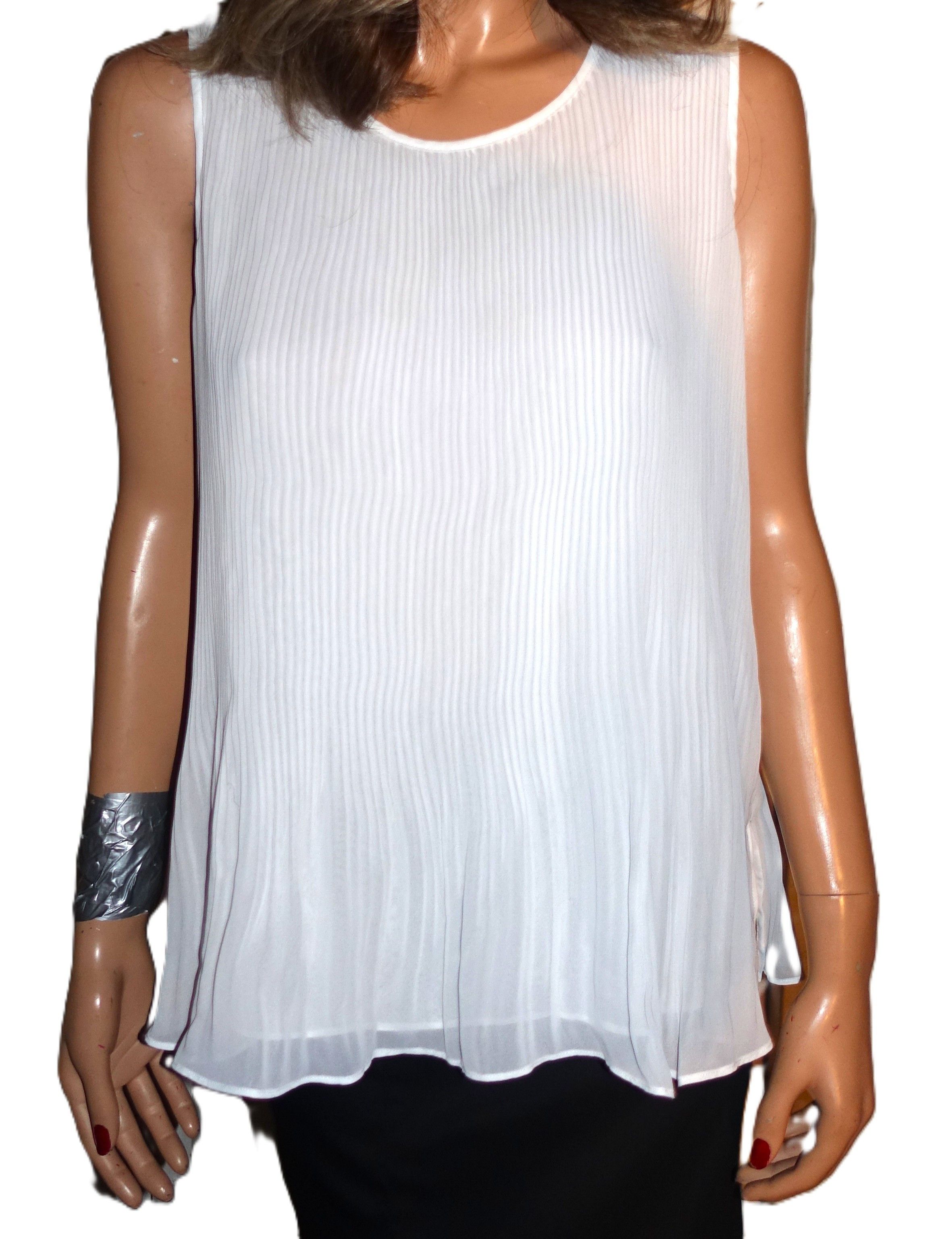 Calvin Klein Calvin Klein White Crinkle Tank Top M Size M / US 6-8 / IT 42-44 - 1 Thumbnail