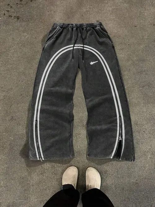 Japanese Brand Washed pants/sweatpants opium PlayboiCarti zipper Size US 34 / EU 50 - 1 Thumbnail