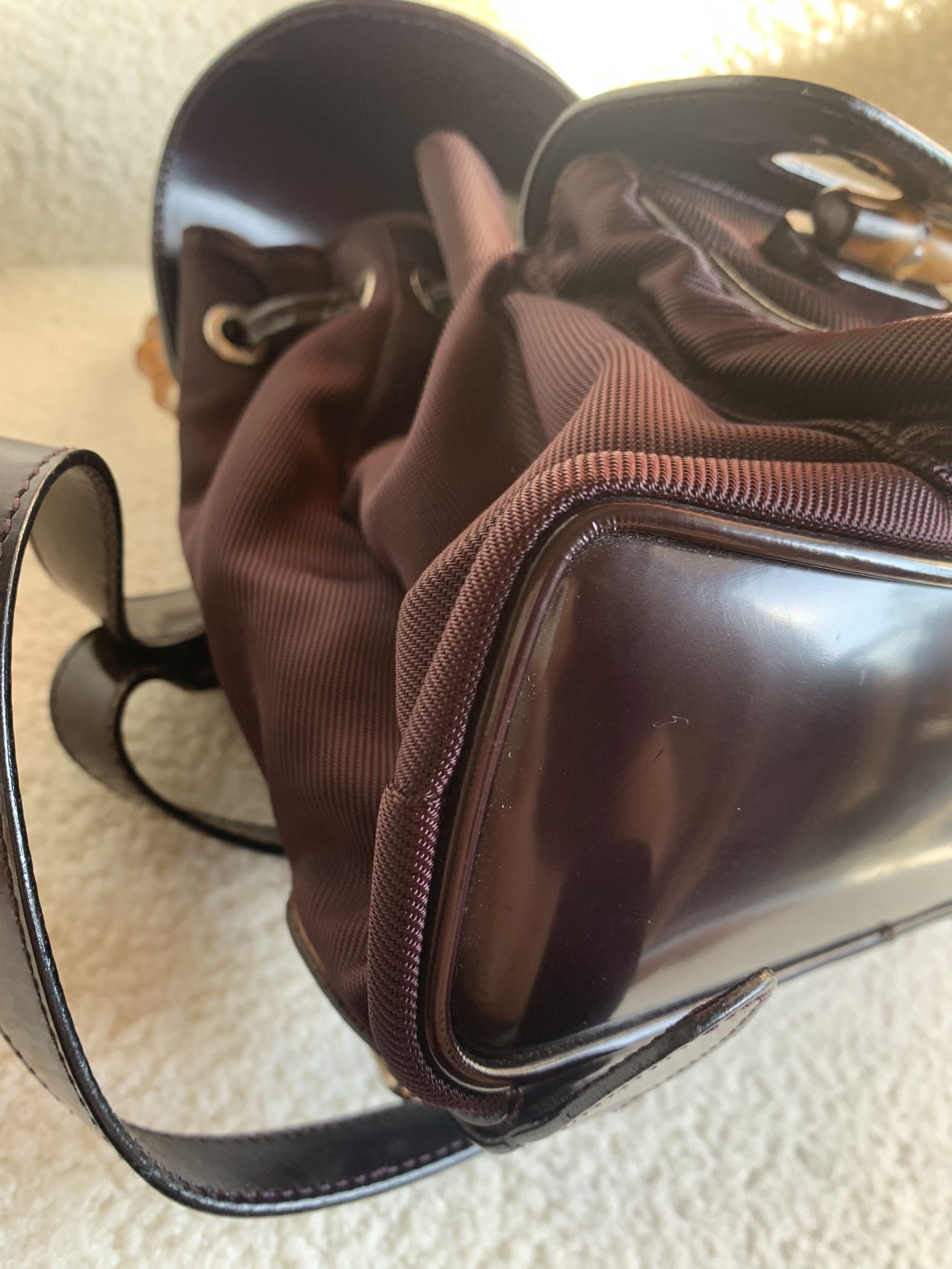 Gucci Gucci Bamboo Backpack Mini Black Canvas/Leather/Nylon Size ONE SIZE - 16 Thumbnail