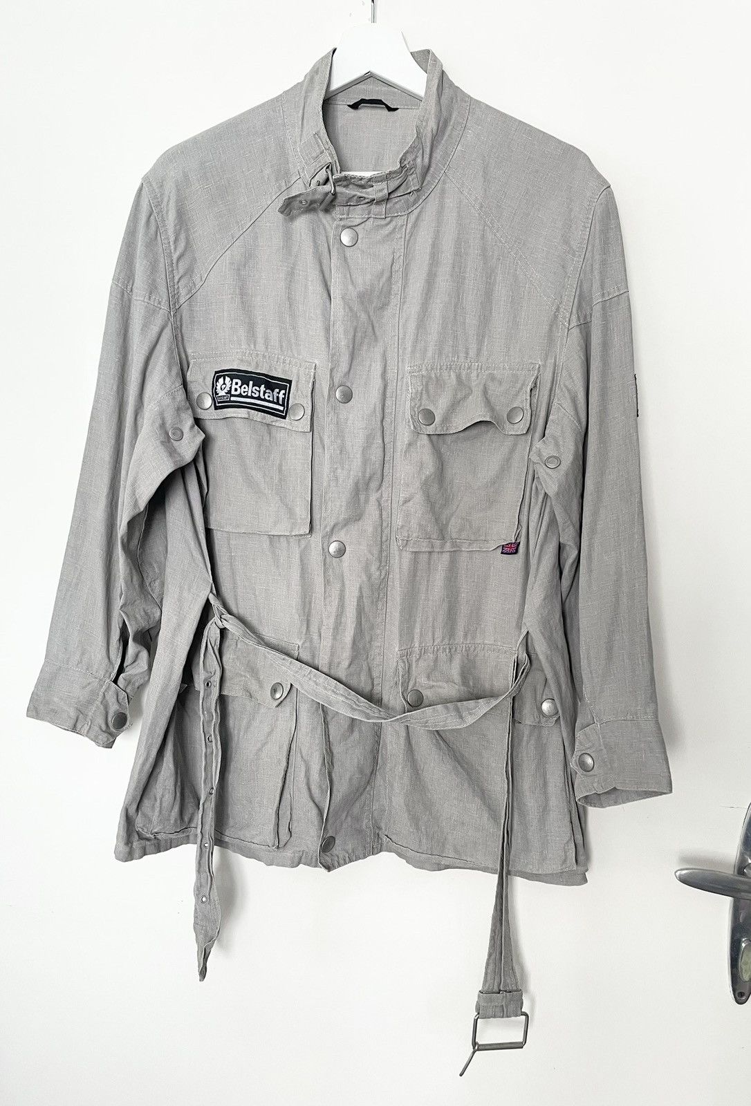 Belstaff × Vintage Belstaff grey linen jacket Size US M / EU 48-50 / 2 - 1 Thumbnail