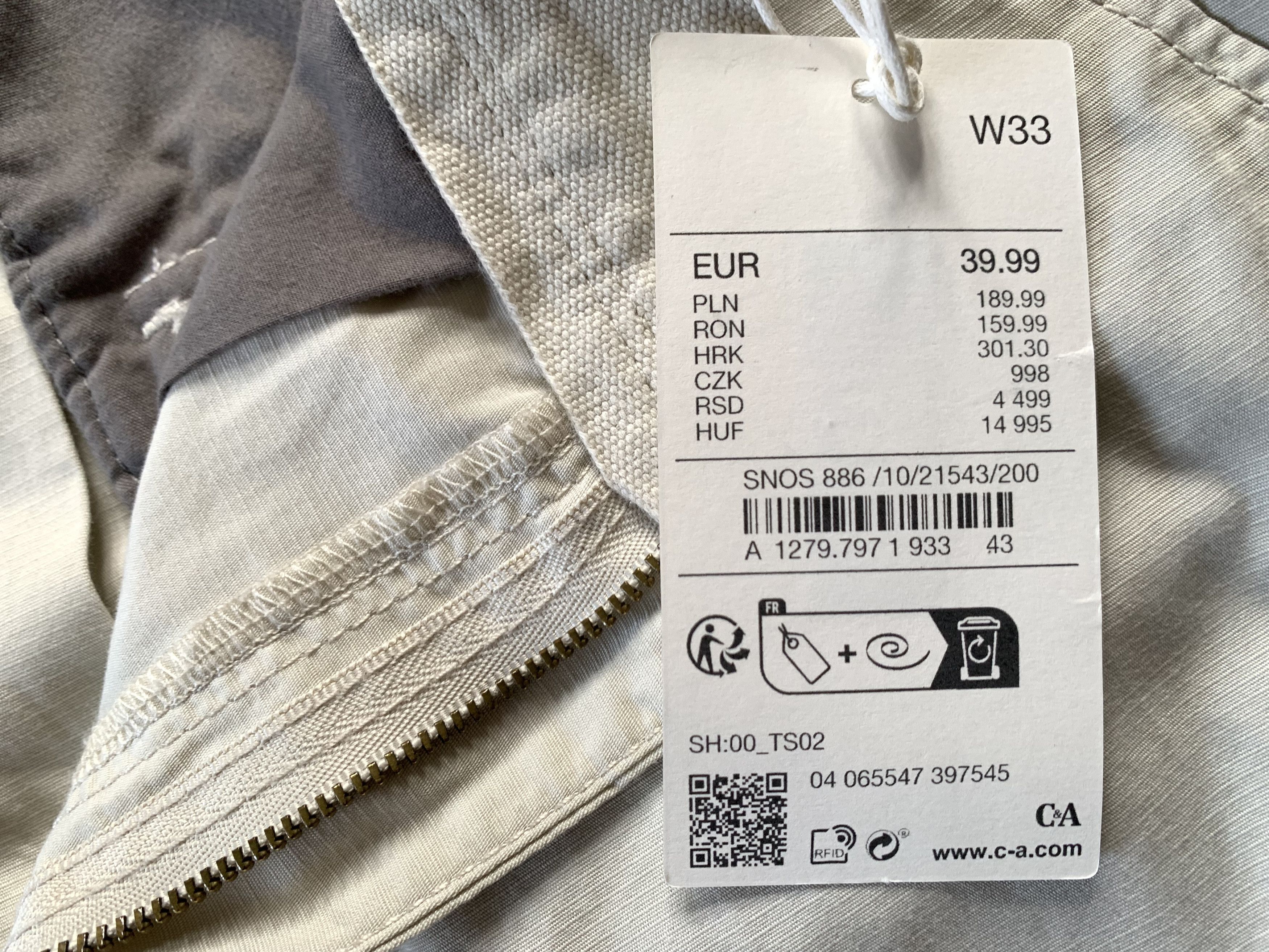 C&A C&A New Cotton Cargo Shorts Size US 33 - 6 Thumbnail