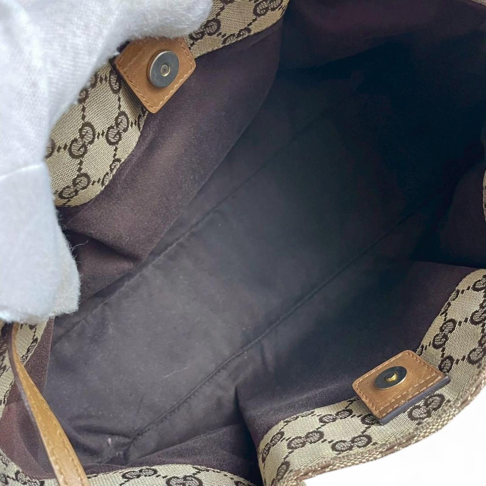 Gucci Gucci - Beige Monogram Canvas Tote Handbag Size ONE SIZE - 6 Thumbnail