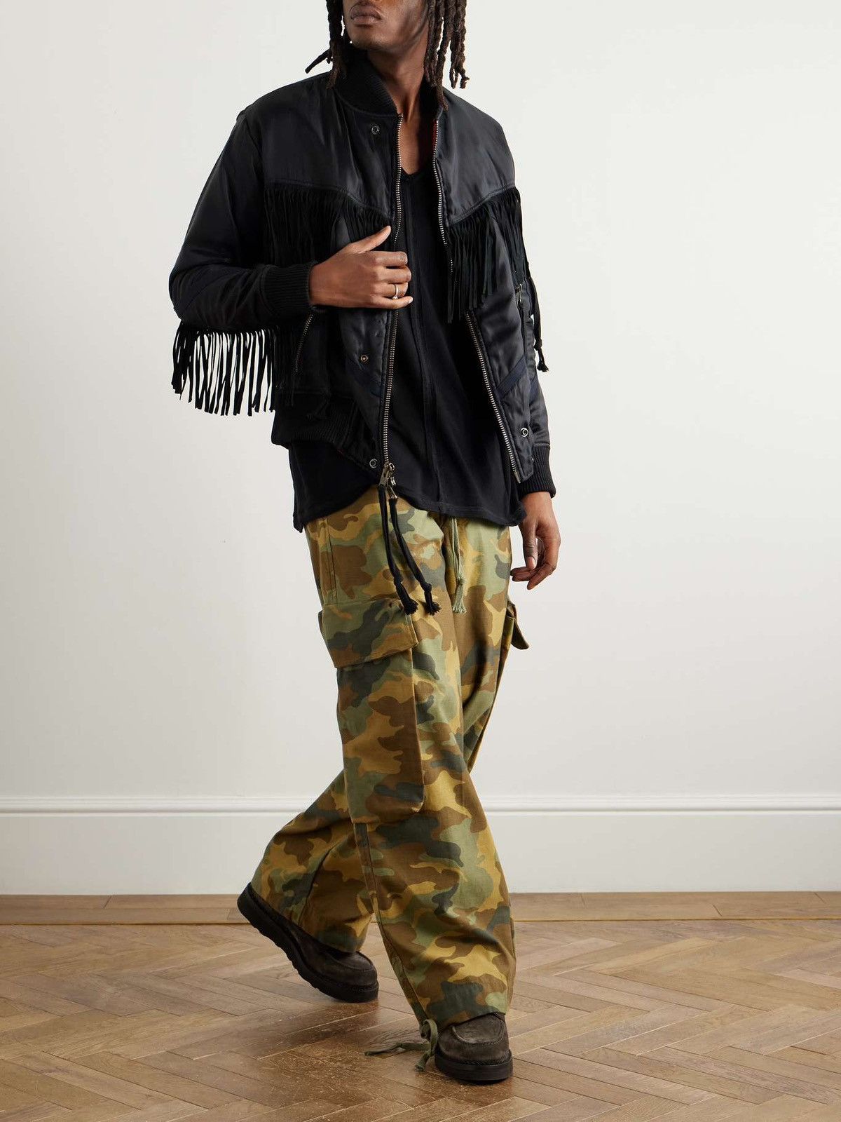 Greg Lauren Greg Lauren Black Tails Flight Jacket Size US M / EU 48-50 / 2 - 2 Thumbnail