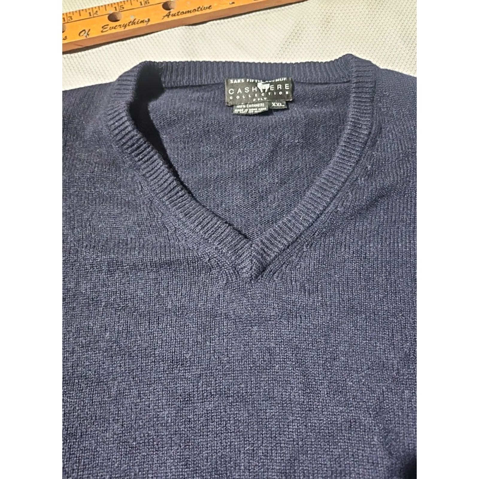 Saks Fifth Avenue Saks Fifth Avenue Sweater Mens XXL 2XL Blue Cashmere 2ply Luxury Grandpa Preppy Size US XXL / EU 58 / 5 - 6 Thumbnail