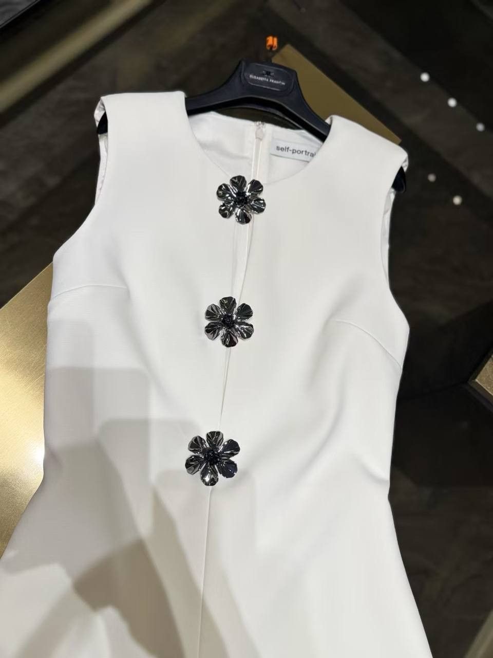 Self-Portrait White Crepe Playsuit Size XS / US 0-2 / IT 36-38 - 8 Thumbnail