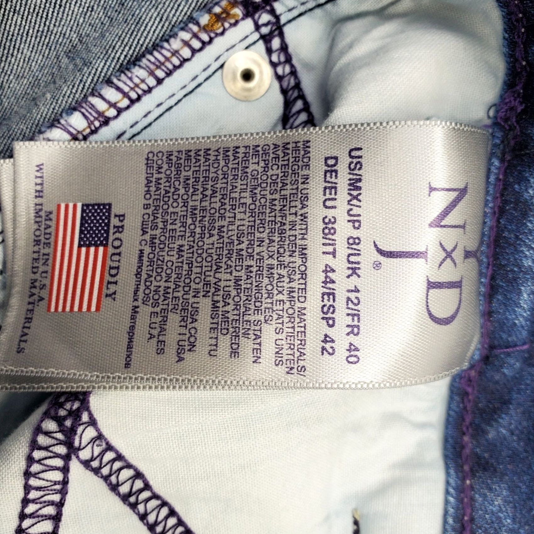 NYDJ NYDJ Womens 8 Blue Denim Straight Leg Jeans 5-Pocket Pockets Inseam 26.5" Regular Fit Nydj Size 30" / US 8 / IT 44 - 7 Thumbnail