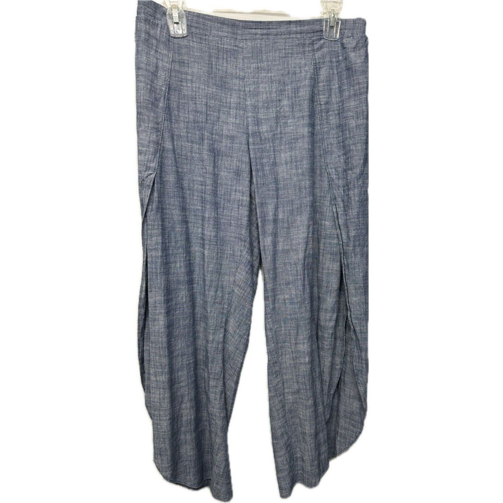 Drew DREW Whitney Wrapped, Split Leg Harem Pants Heather Blue M Size 30" / US 8 / IT 44 - 1 Thumbnail