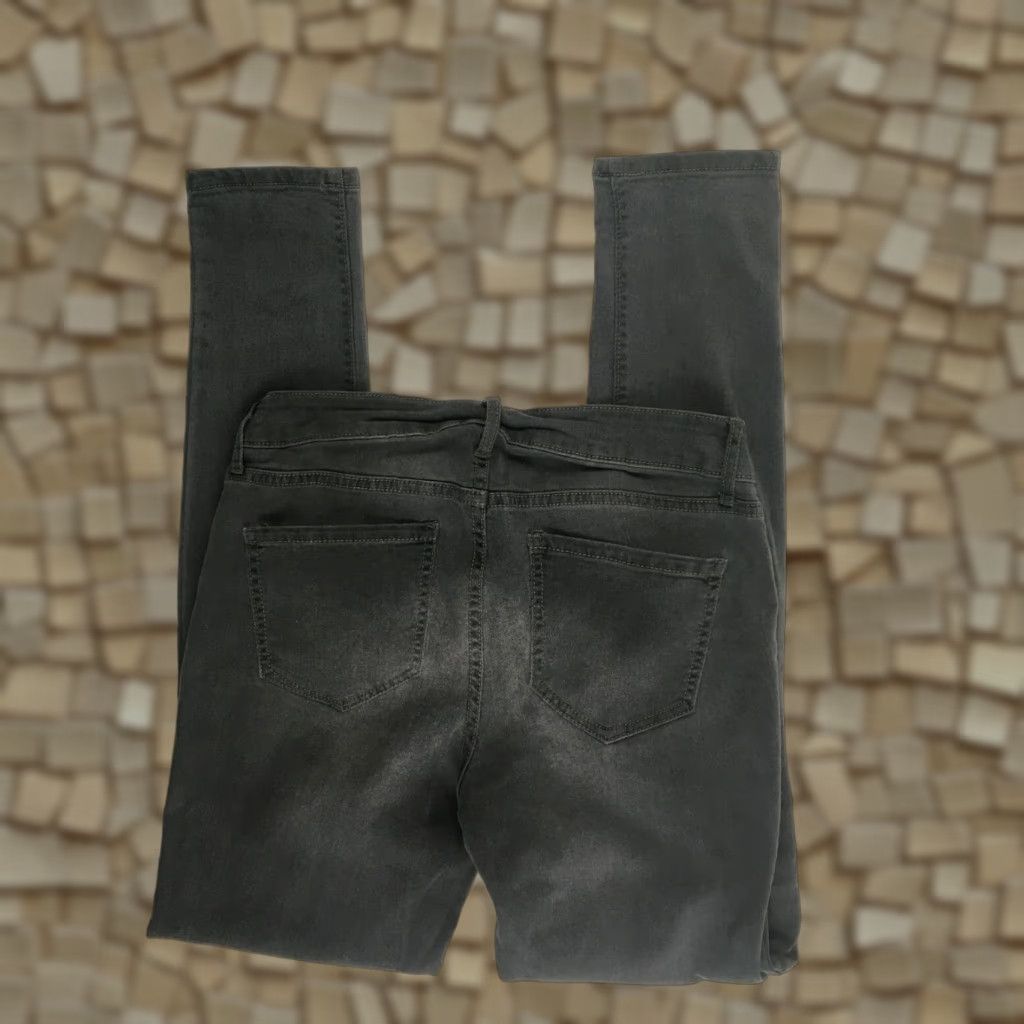 Old Navy Old Navy Jeans Women's Super Skinny Dark Wash Mid Rise Size 27 Denim Pants Gray Gray Denim Classic Solid 90s? Size 27" / US 4 / IT 40 - 1 Thumbnail