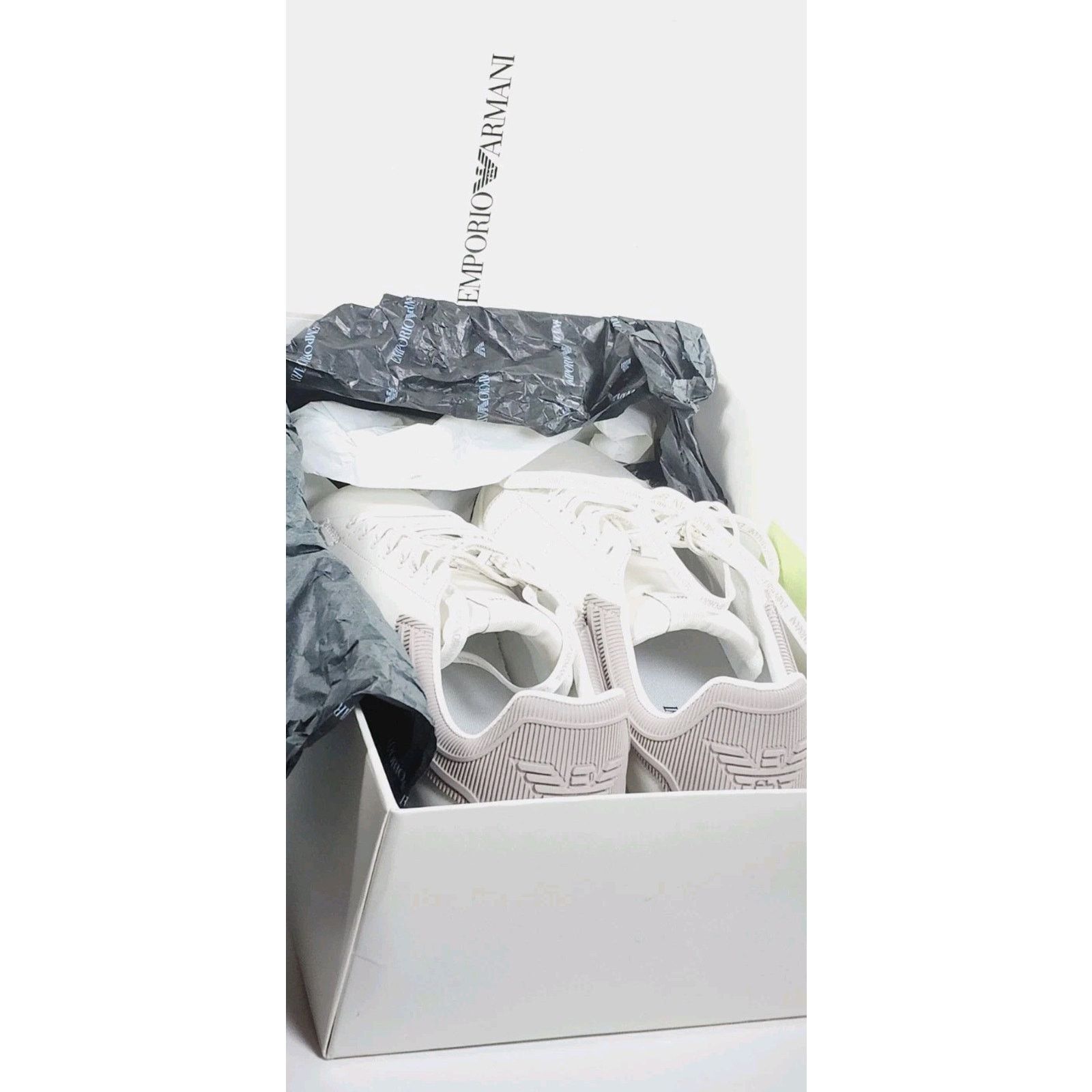 Emporio Armani EMPORIO ARMANI X4X264 XN001 Men's White Low-Top US SIZE12 Size US 12 / EU 45 - 10 Thumbnail