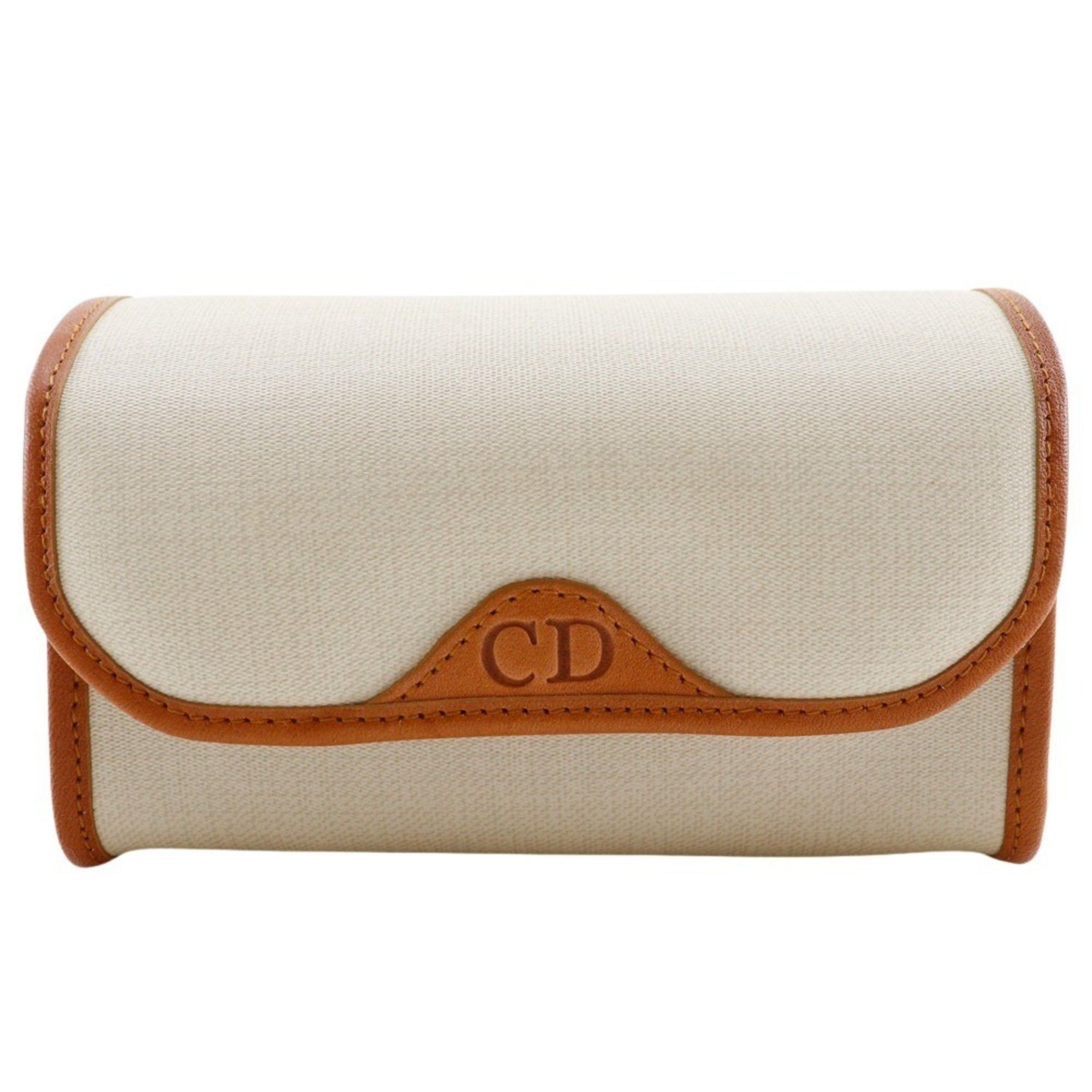 Dior Christian Dior CD logo pouch, novelty, PVC, made in Spain, off-white, magnetic, logo, for women Size ONE SIZE - 1 Thumbnail