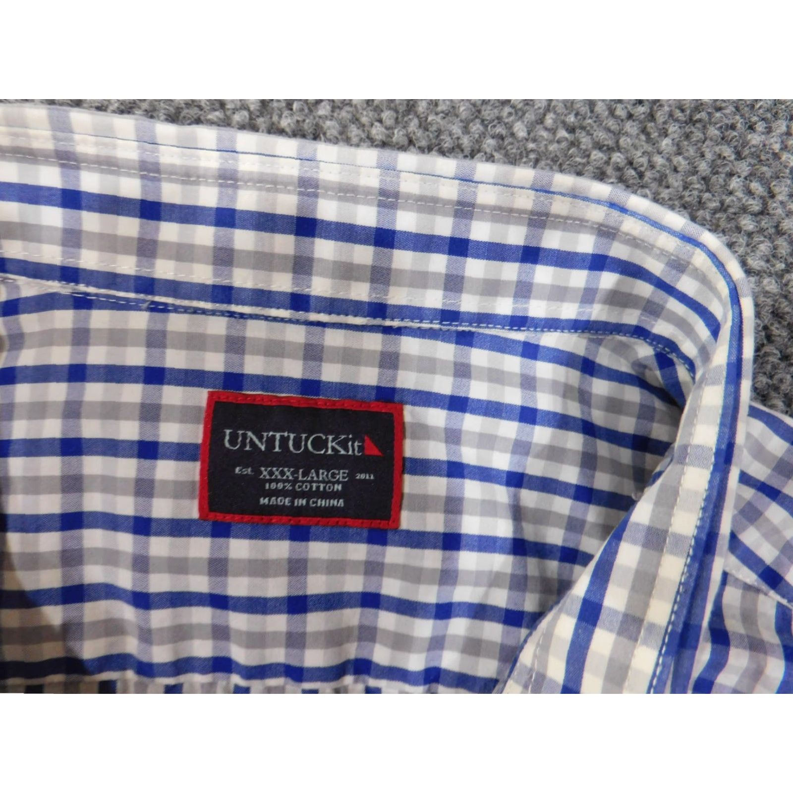 UNTUCKit UNTUCKit Shirt 3XL Long Sleeve Blue Mens Button-Up Collared Classic Business Casual Shirt Size US XXL / EU 58 / 5 - 3 Thumbnail