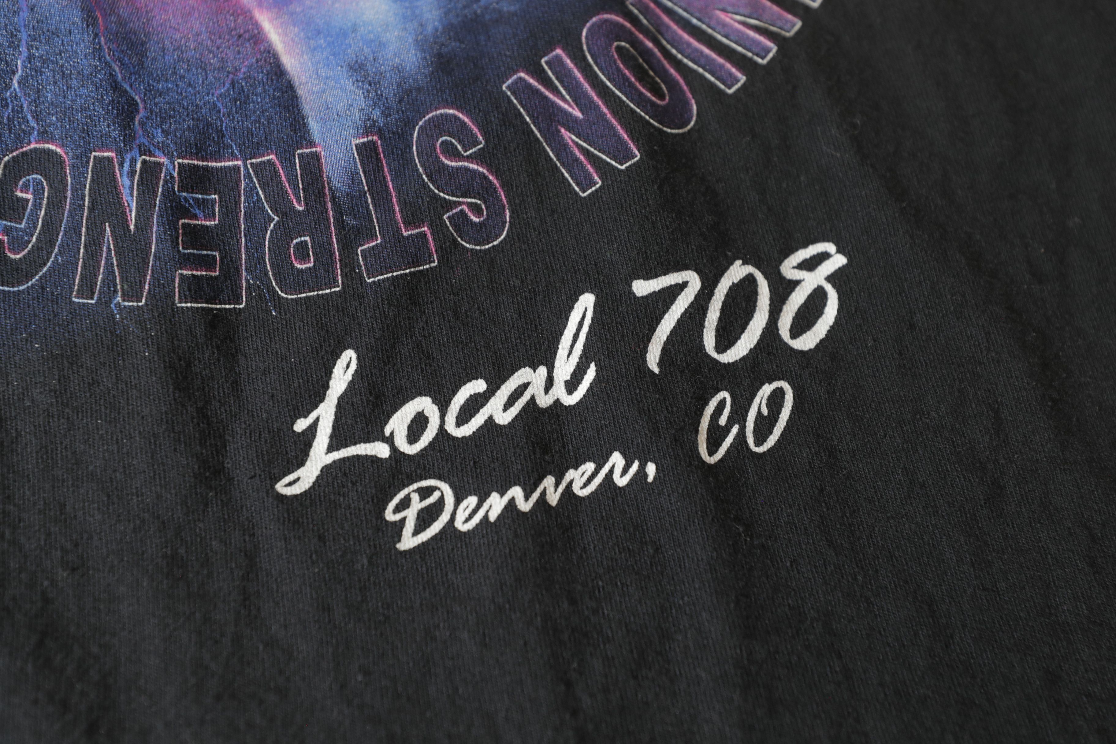 Vintage Union Strength Union Power Local 708 Denver Tee (L) Size US L / EU 52-54 / 3 - 4 Thumbnail
