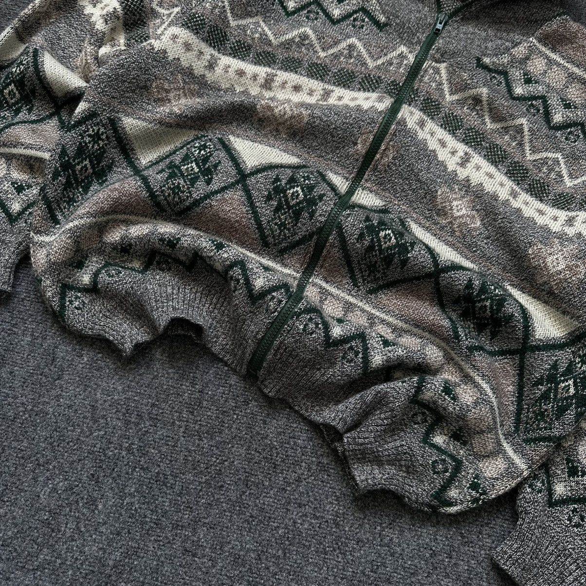 Aran Isles Knitwear VTG Western Man’s Zip Sweater Crazy Size L Abstractive Very Size US L / EU 52-54 / 3 - 6 Thumbnail