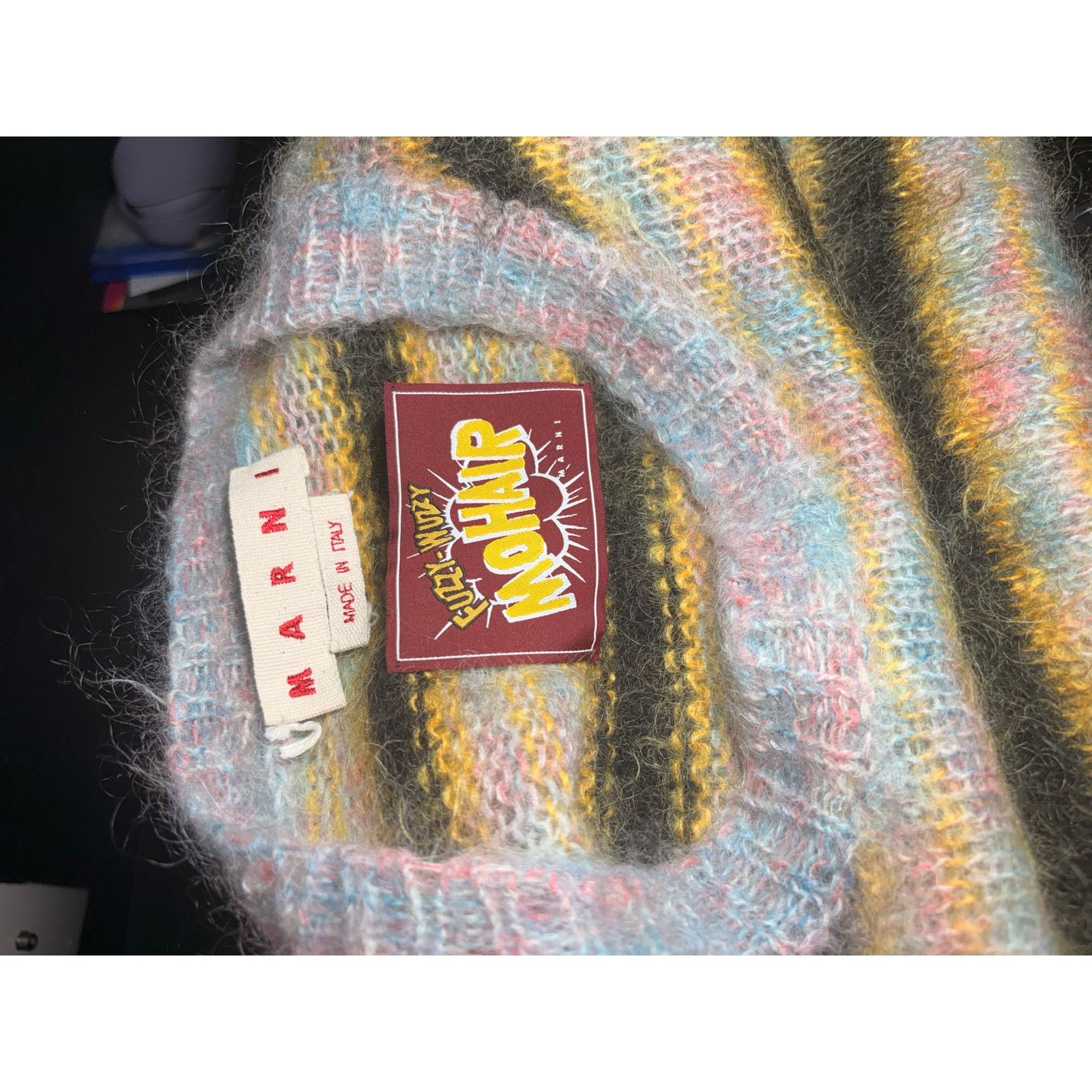Marni Marni Mohair Multicolor Striped Sweater Size US L / EU 52-54 / 3 - 4 Thumbnail