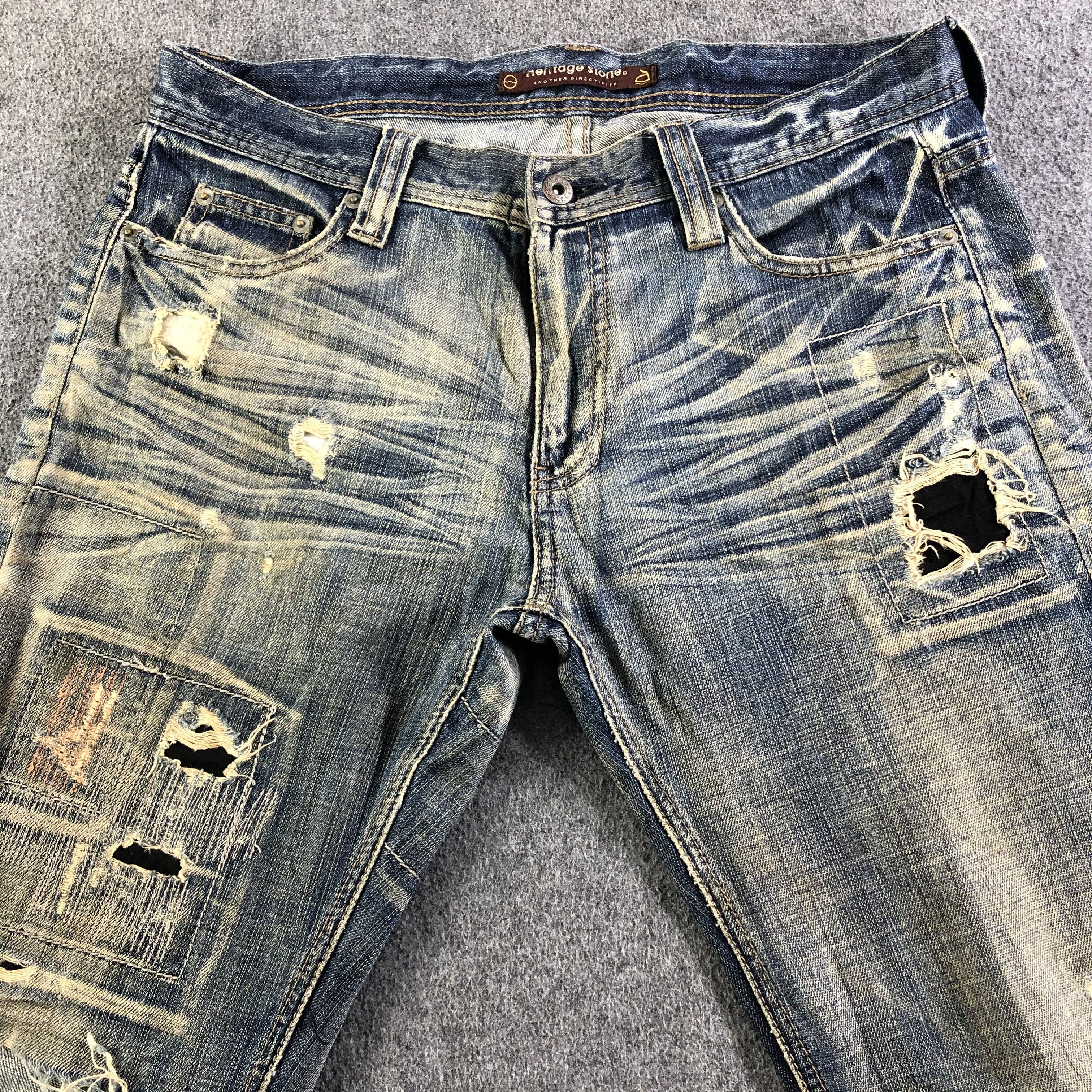 Japanese Brand Vintage Heritage Stone Jeans-J3861 Size US 34 / EU 50 - 3 Thumbnail