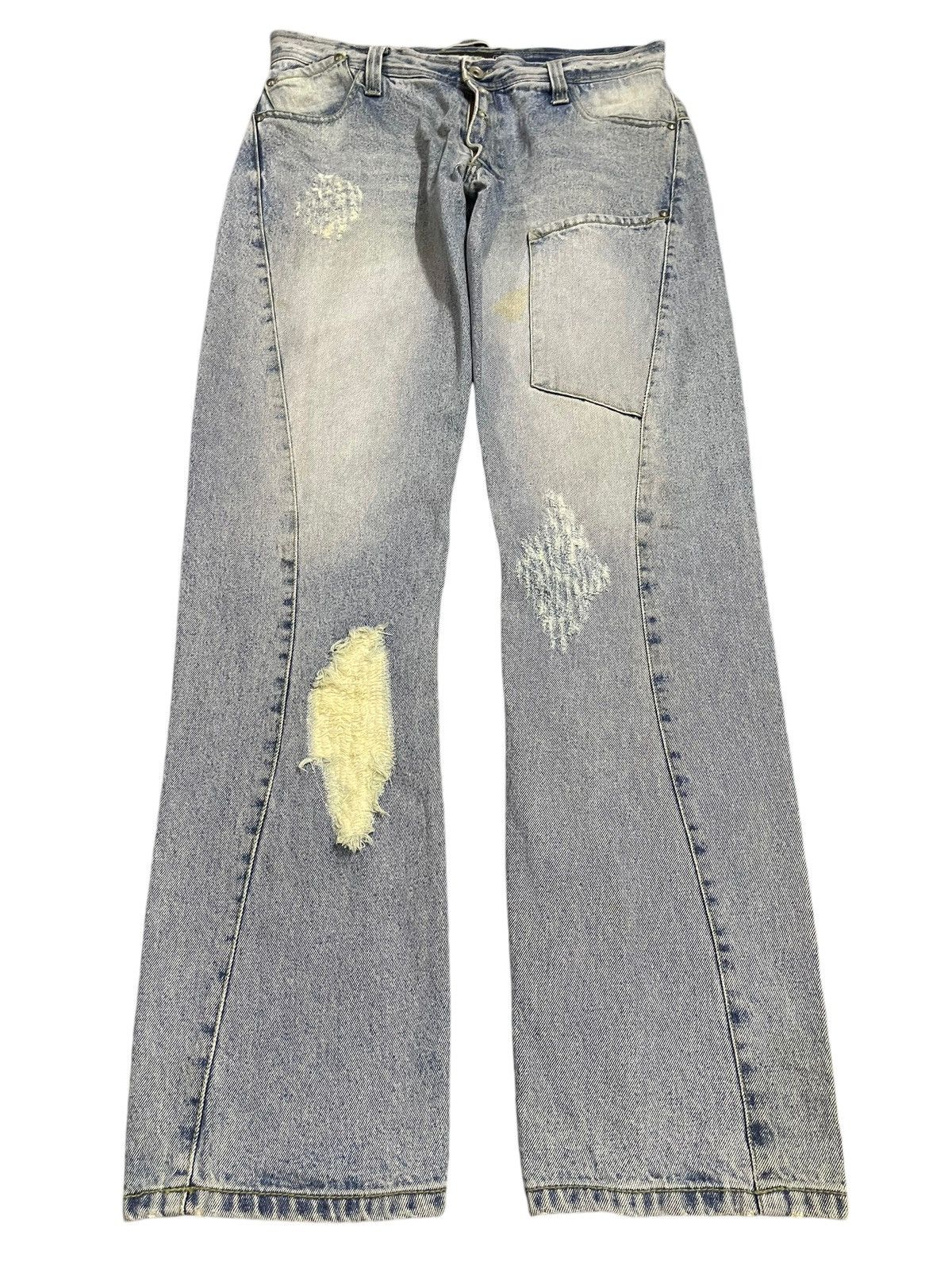 semanticdesign Vintage Japanese Brand Blue Faded Wash Distress Style Jeans Size US 32 / EU 48 - 1 Thumbnail