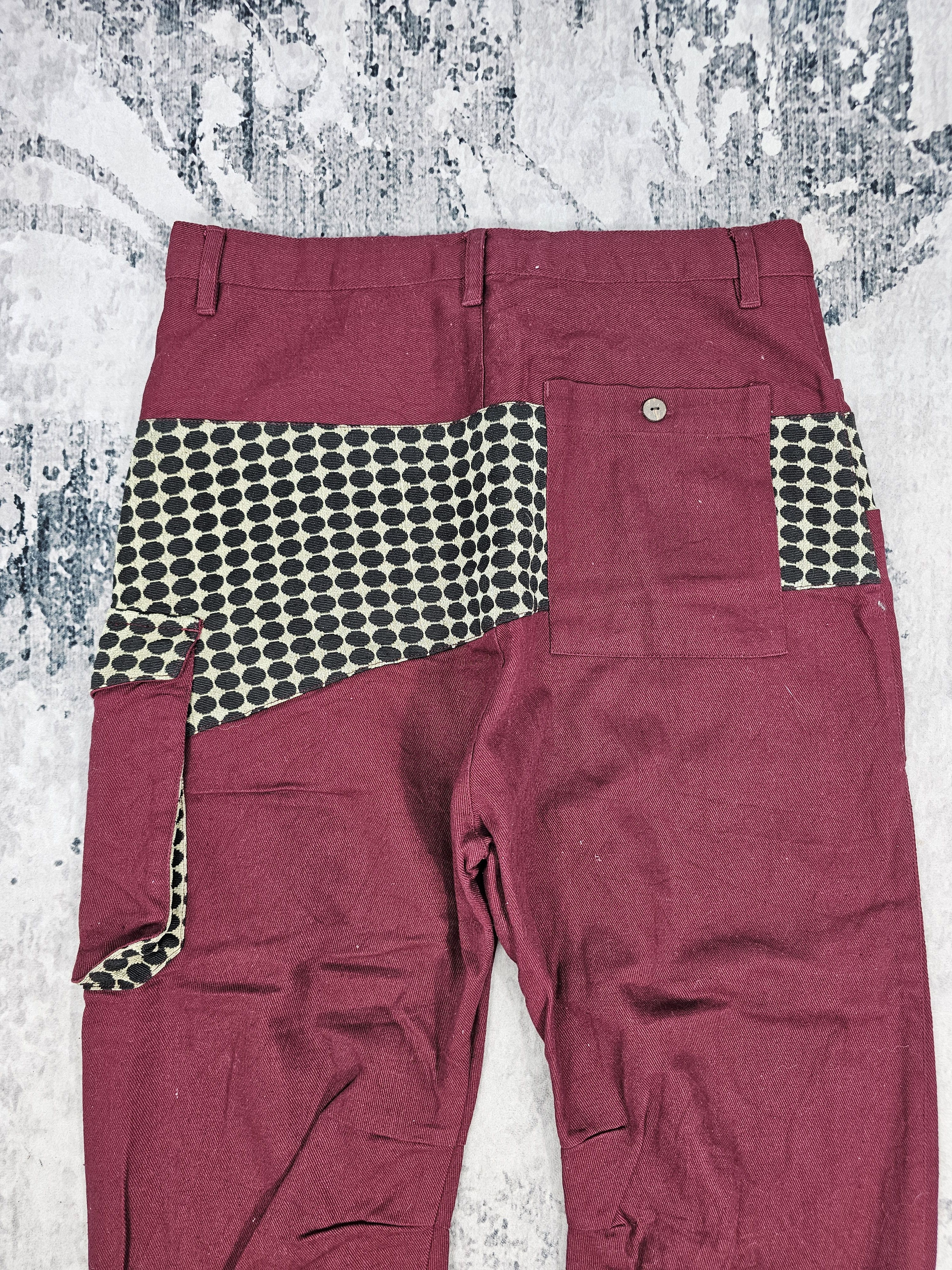 Japanese Brand AMINA Multi Pockets Cargo Baggy Polkadot Cropped Pant JB0261 Size US 33 - 10 Thumbnail