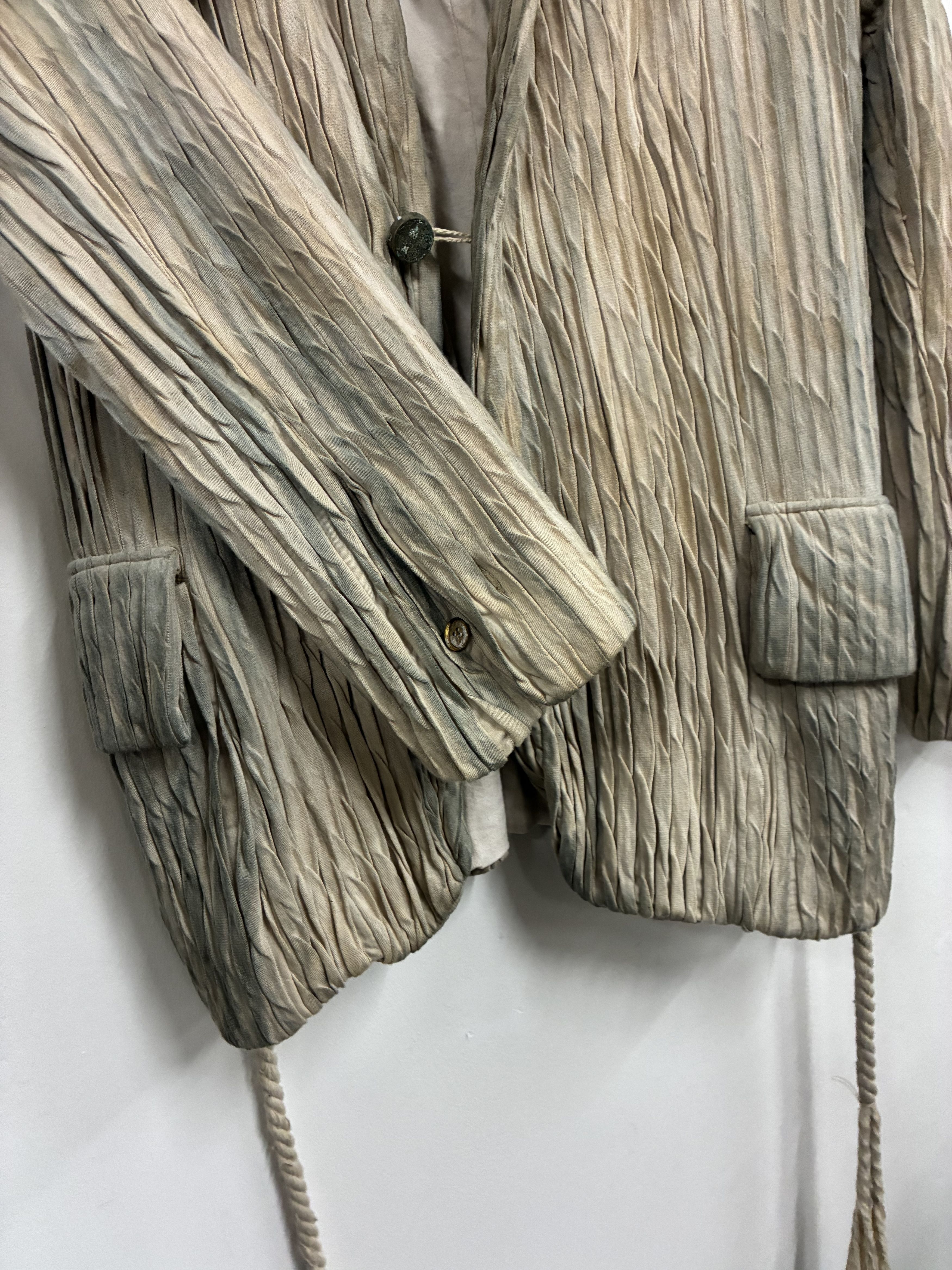Mavranyma MAVRANYMA - ex. 1/1 - Sand - Pleated hand dyed jacket Size US S / EU 44-46 / 1 - 7 Thumbnail