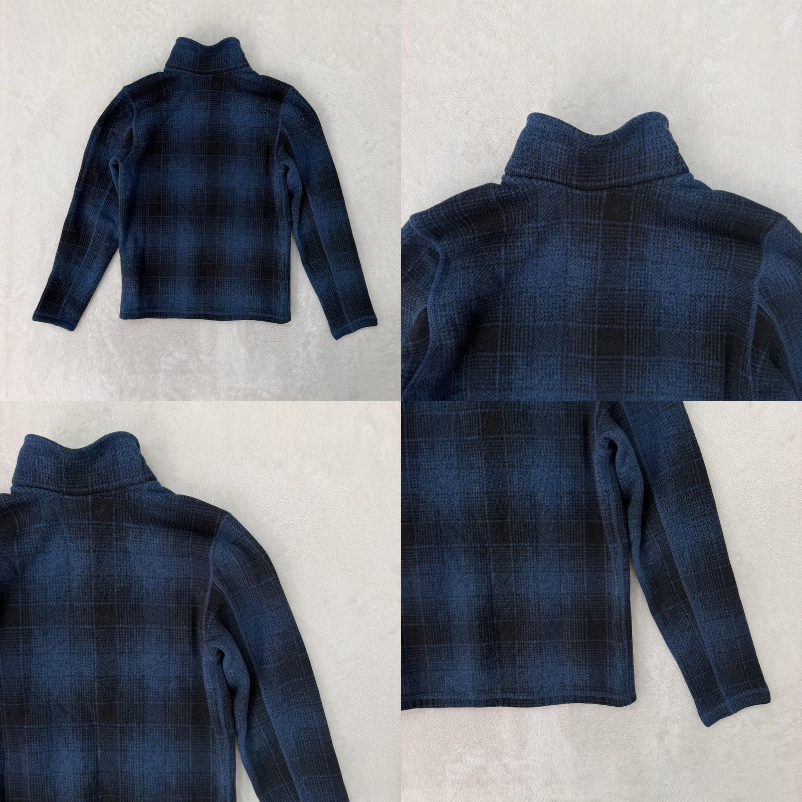 The North Face The North Face Sweatshirt Quarter Zip Mens Small Blue Plaid Fleece Pullover Size US S / EU 44-46 / 1 - 8 Thumbnail