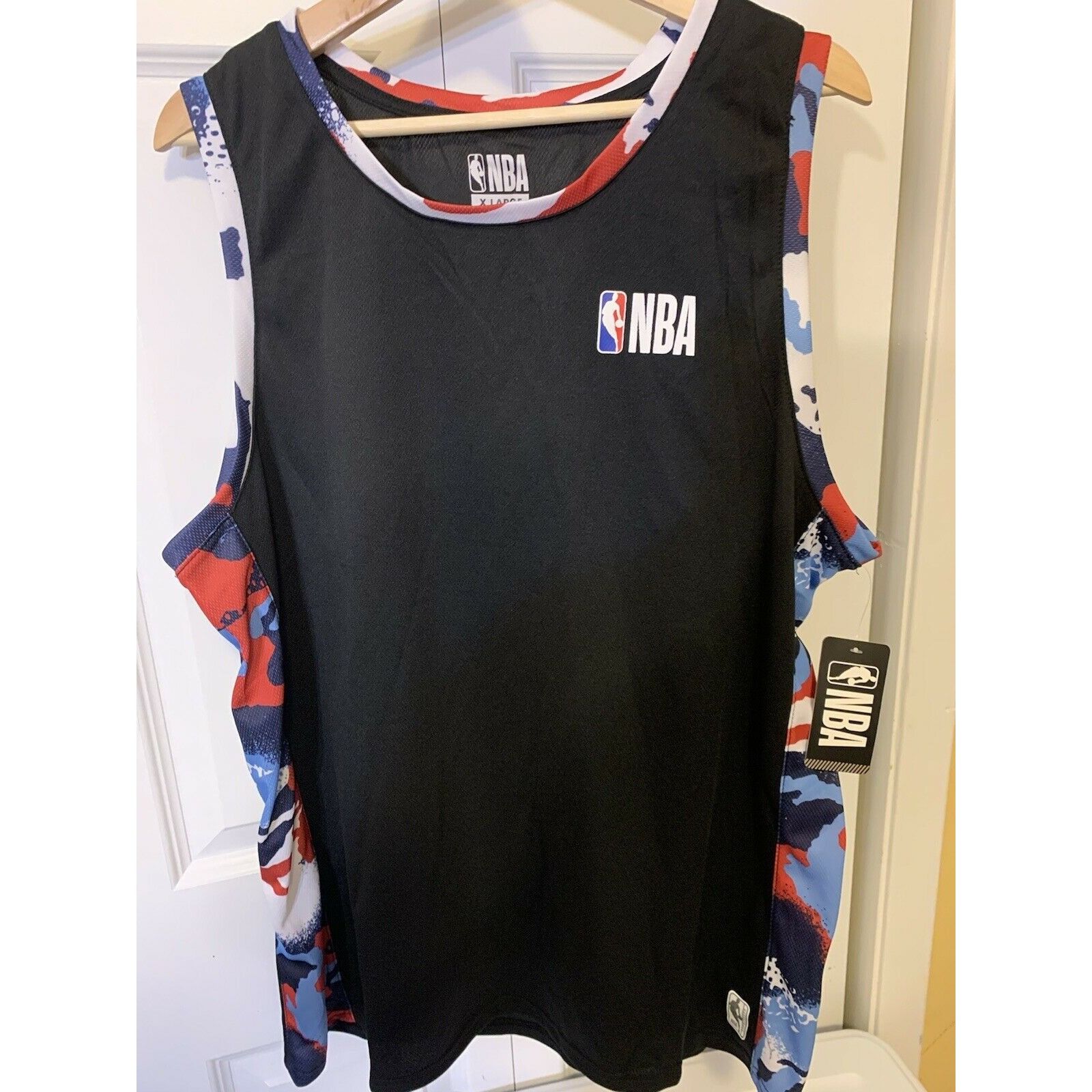 NBA New NBA Black Muscle T Shirt Men’s Sz XL NWT Rare Red White Size US XL / EU 56 / 4 - 1 Thumbnail