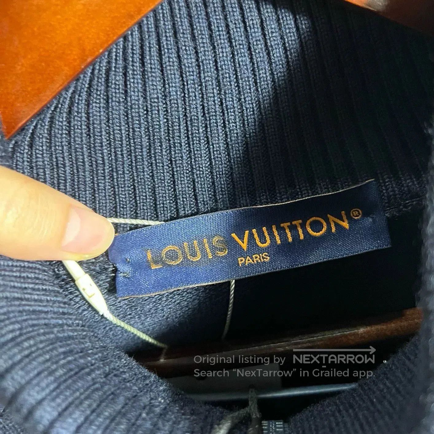 Louis Vuitton Louis Vuitton Knit Leather Trim Jacket. Size US XXL / EU 58 / 5 - 3 Thumbnail