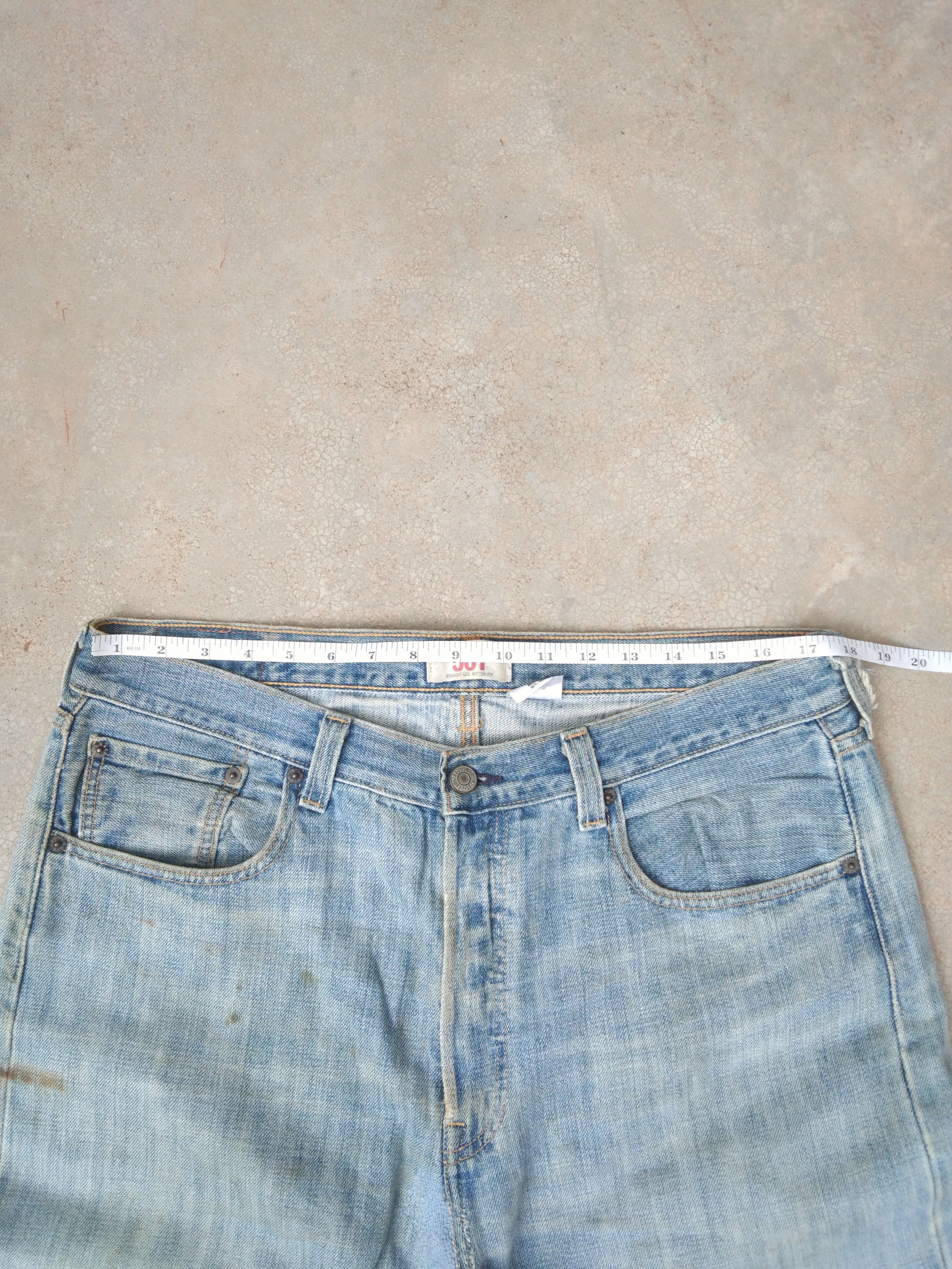 Levi's Vintage Levi's 501 Straight Leg Dirty Distressed Jeans 34x36 Size US 34 / EU 50 - 5 Thumbnail