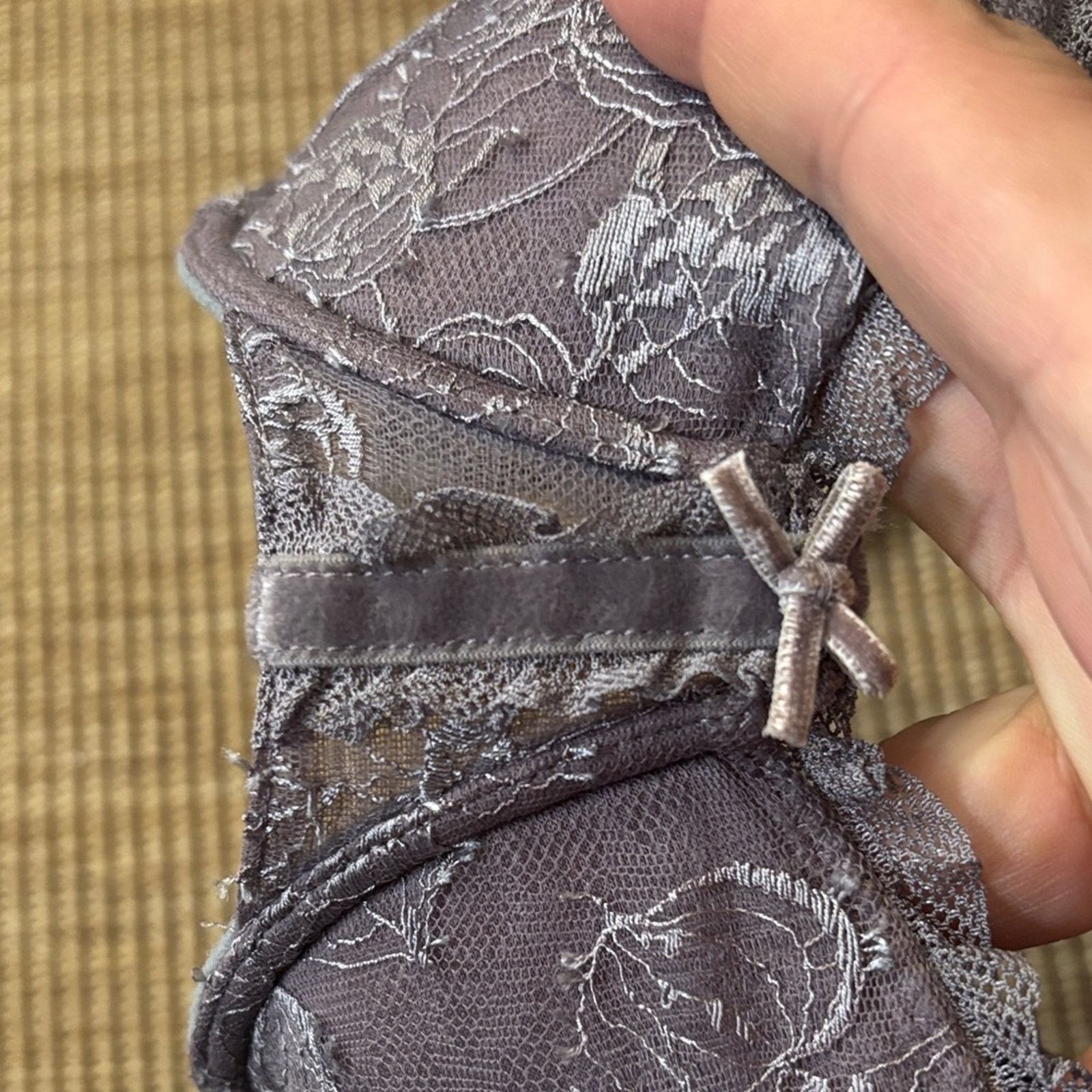 La Perla NWT Malizia by La Perla Lace Embroidered Bra - Dark Gray 36B Size ONE SIZE - 5 Thumbnail