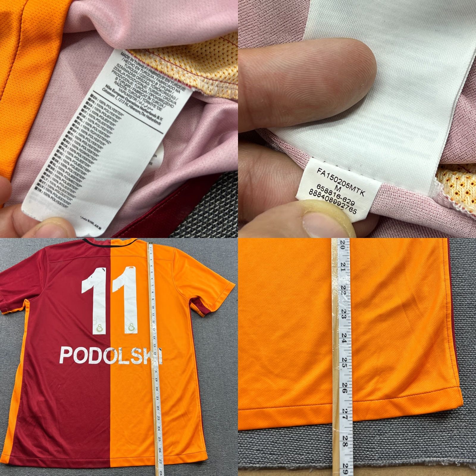 Nike Nike Galatasaray 2015 2016 Home Mens Medium #11 Football Jersey T-Shirt Multicolor Adult Regular Short Sleeve Nike Shirt Size US M / EU 48-50 / 2 - 9 Thumbnail