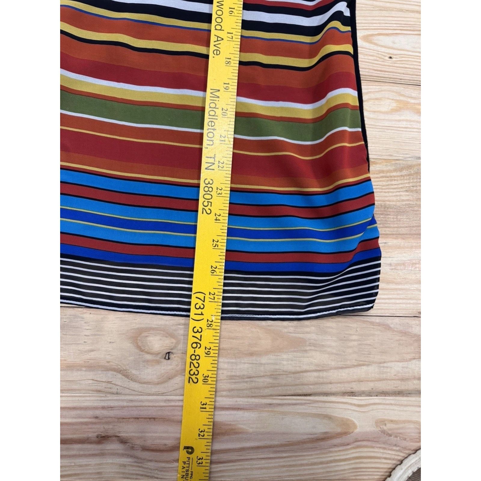Other Sunny Leigh Chiffon Striped Rayon Jersey Knit Blouse NWT X-L Size XL / US 12-14 / IT 48-50 - 7 Thumbnail