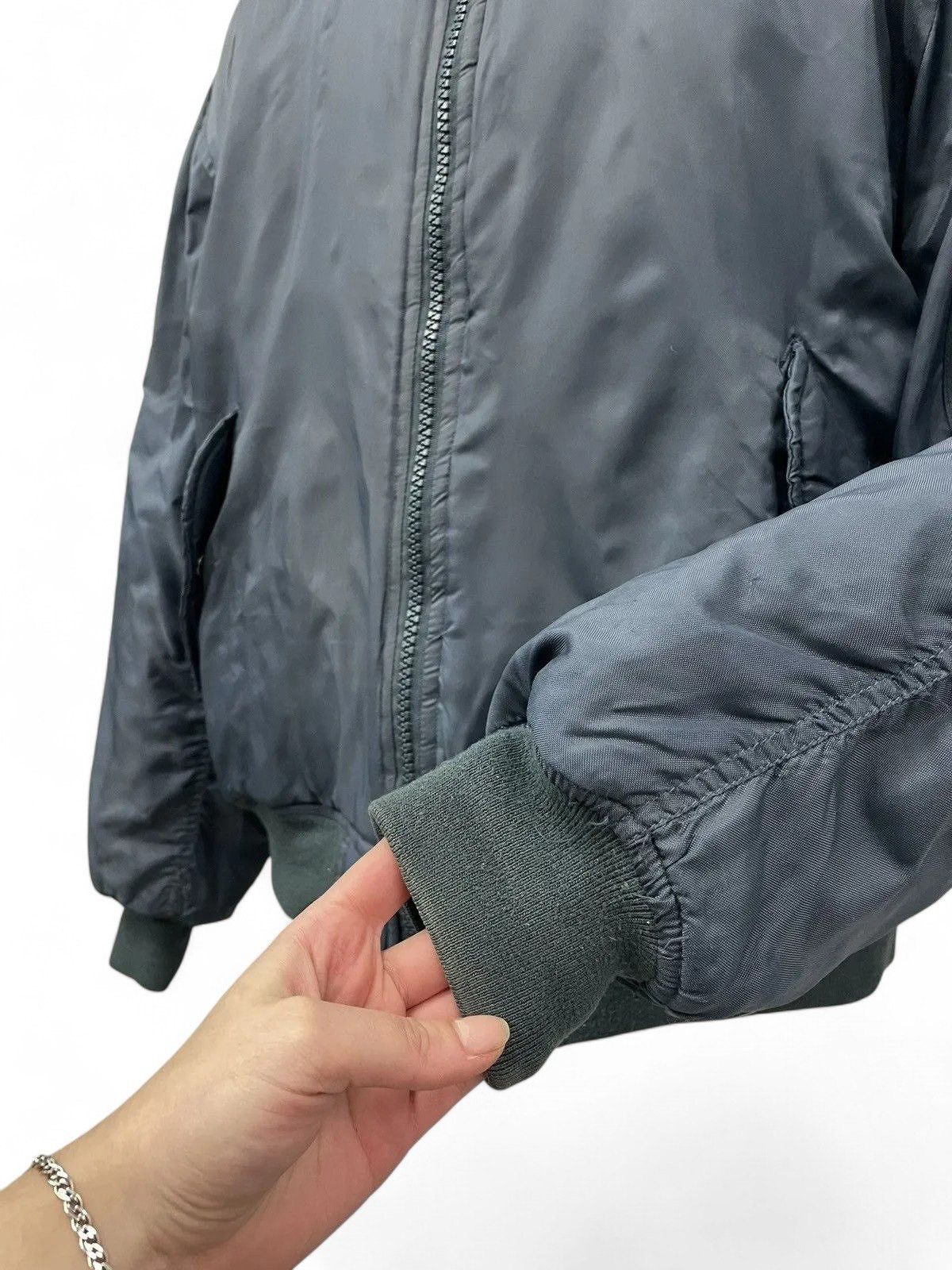 Alpha Industries Vintage Blue MA-1 Bomber Jacket Military Y2K Style Size US L / EU 52-54 / 3 - 5 Thumbnail