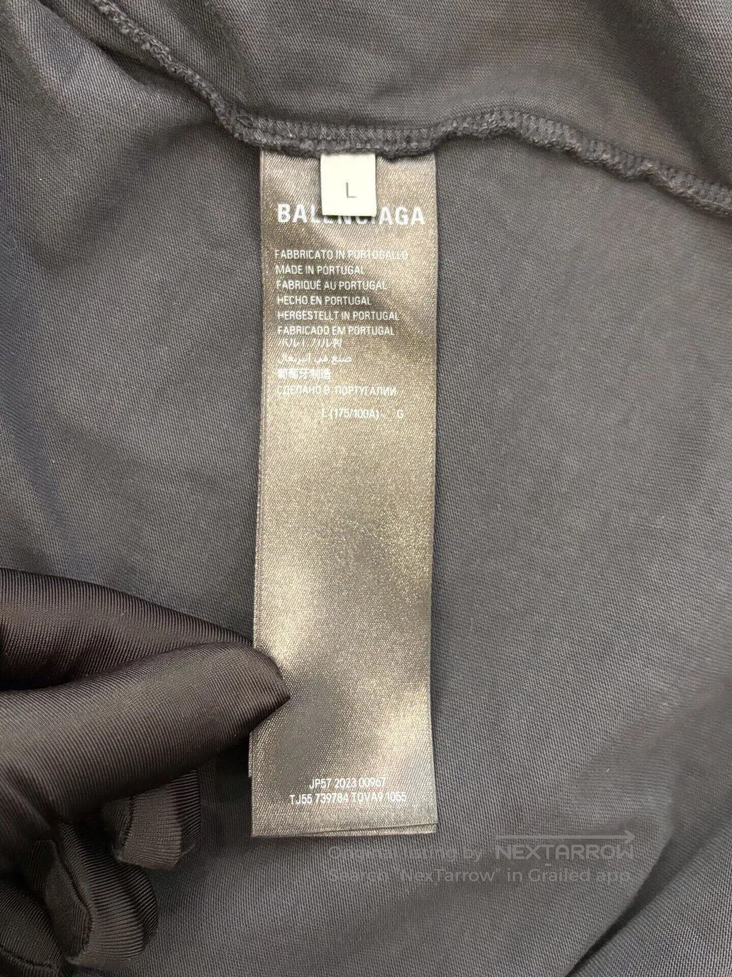 Balenciaga Balenciaga Distressed Double B Logo Gray Tee. Size US L / EU 52-54 / 3 - 7 Thumbnail
