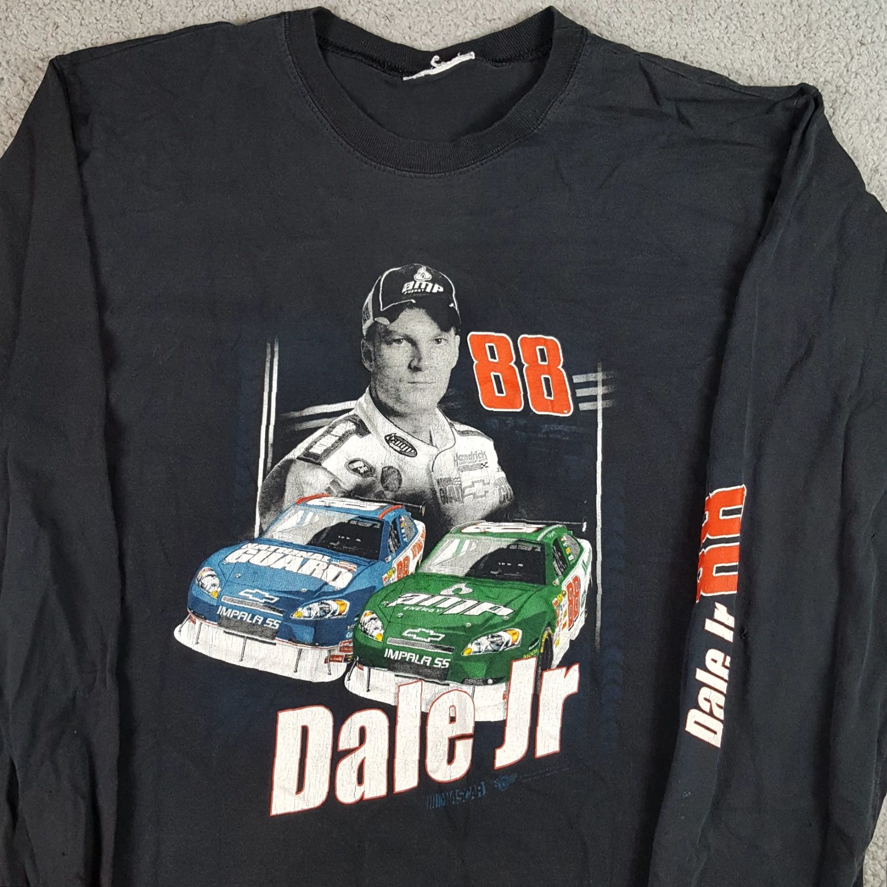 NASCAR VINTAGE Dale Earnhardt Jr Long Sleeve NASCAR Shirt Men Large Black Graphic 90s Retro Retro Mens L Black NASCAR Logo Embroidered 2000s"} Size US L / EU 52-54 / 3 - 2 Thumbnail