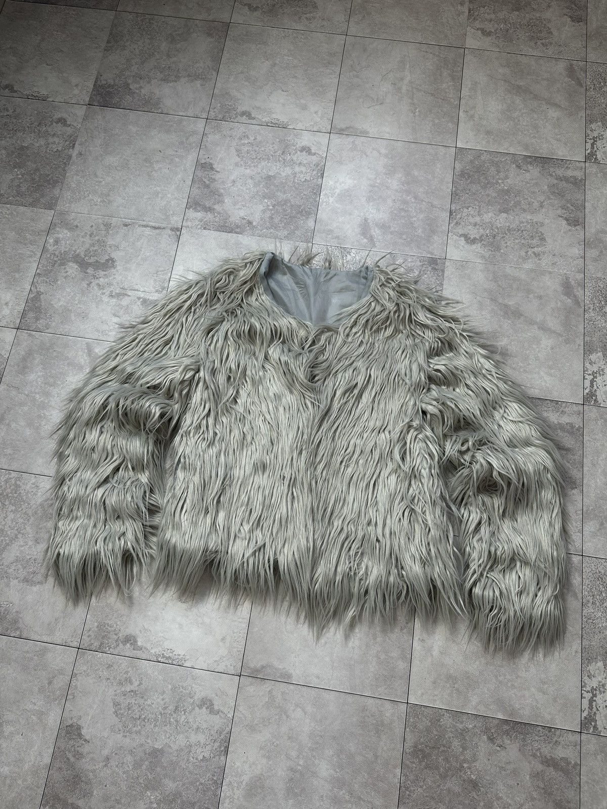 If Six Was Nine Opium Fuzzy Cropped Knit Cardigan Rick Owens Vibe Y2K Jacket Size M / US 6-8 / IT 42-44 - 2 Thumbnail